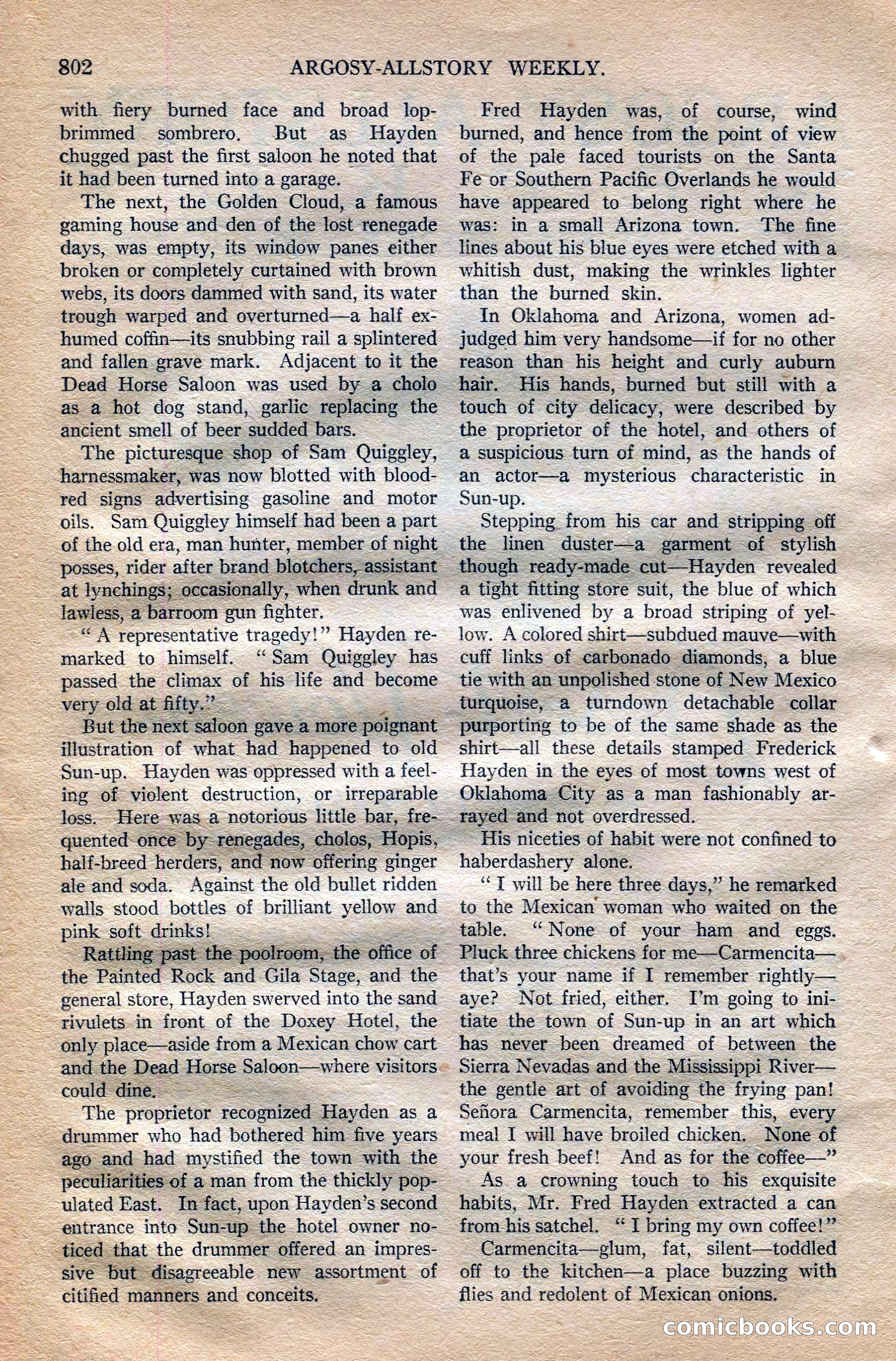 Argosy All-Story Weekly, October 6, 1923 — page 20 of 196