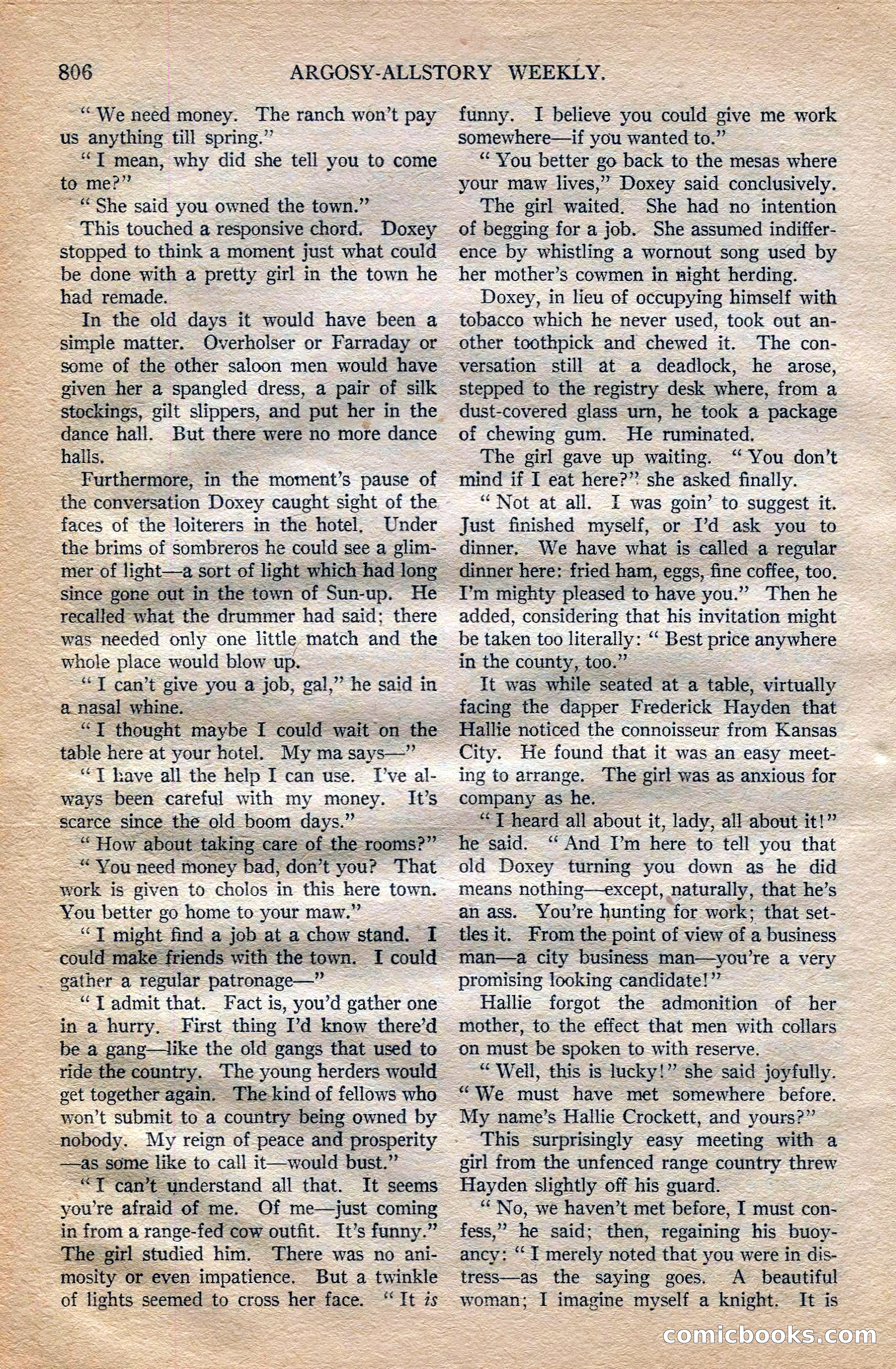 Argosy All-Story Weekly, October 6, 1923 — page 24 of 196