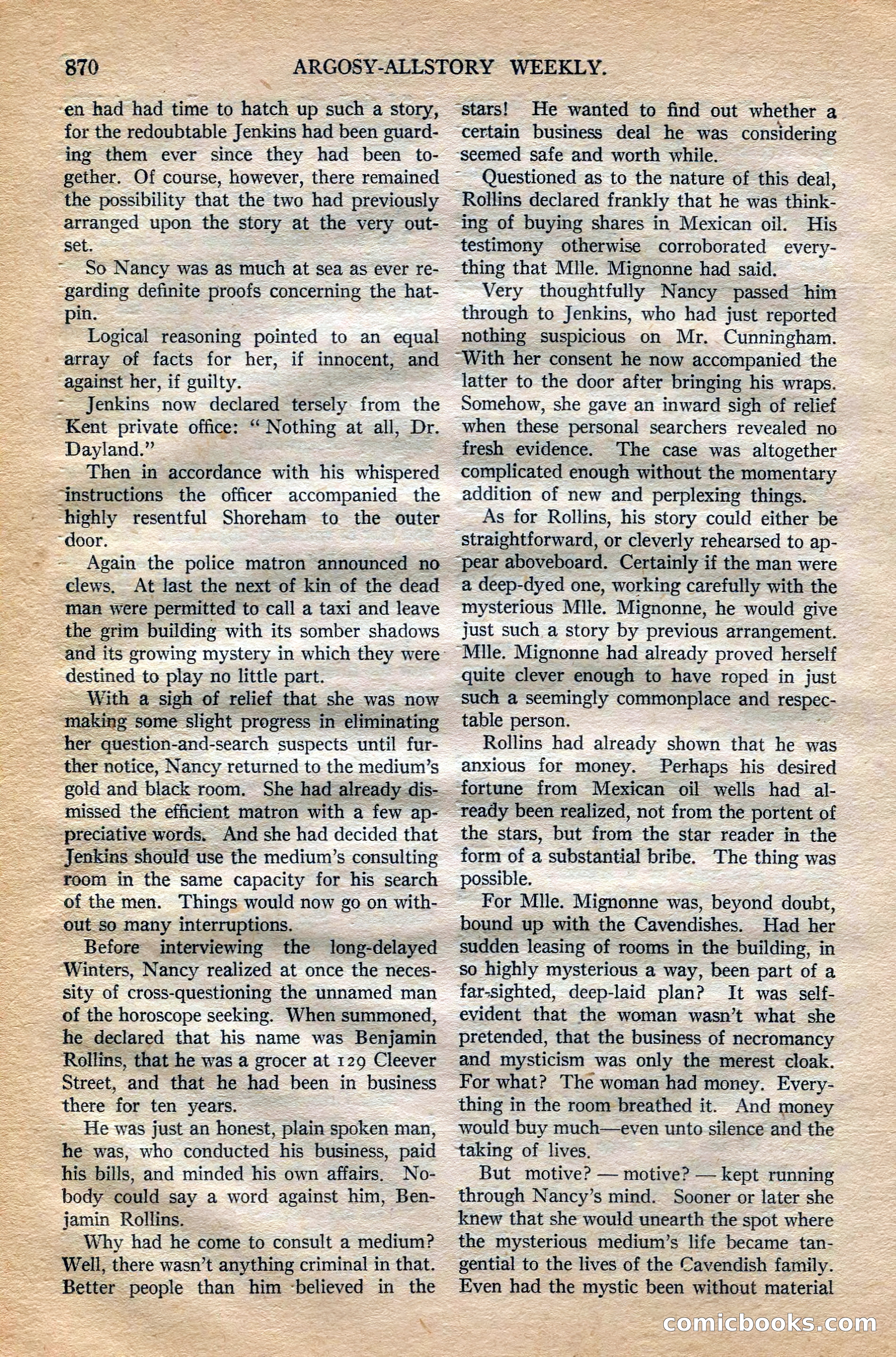 Argosy All-Story Weekly, October 6, 1923 — page 88 of 196