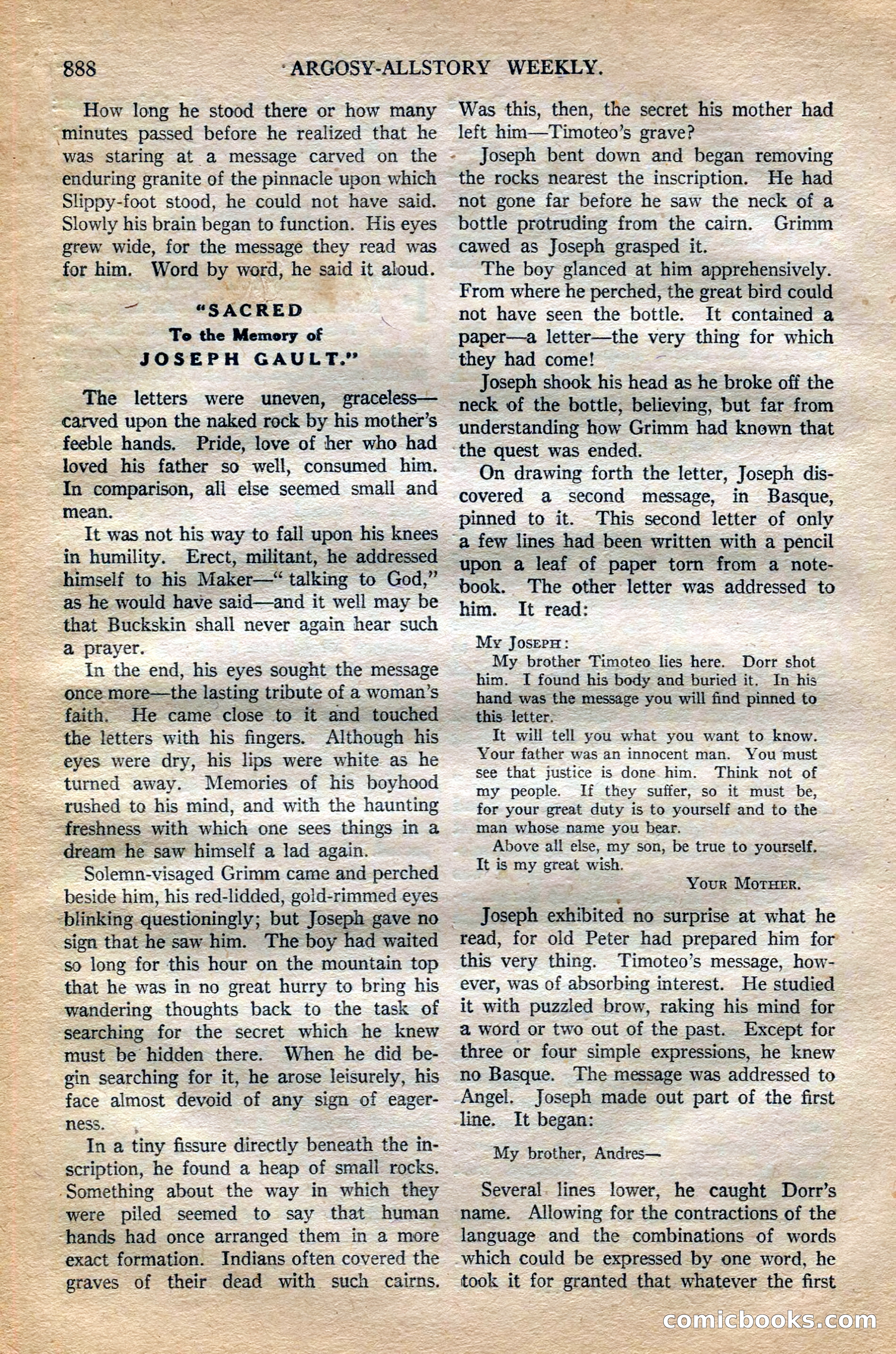 Argosy All-Story Weekly, October 6, 1923 — page 106 of 196