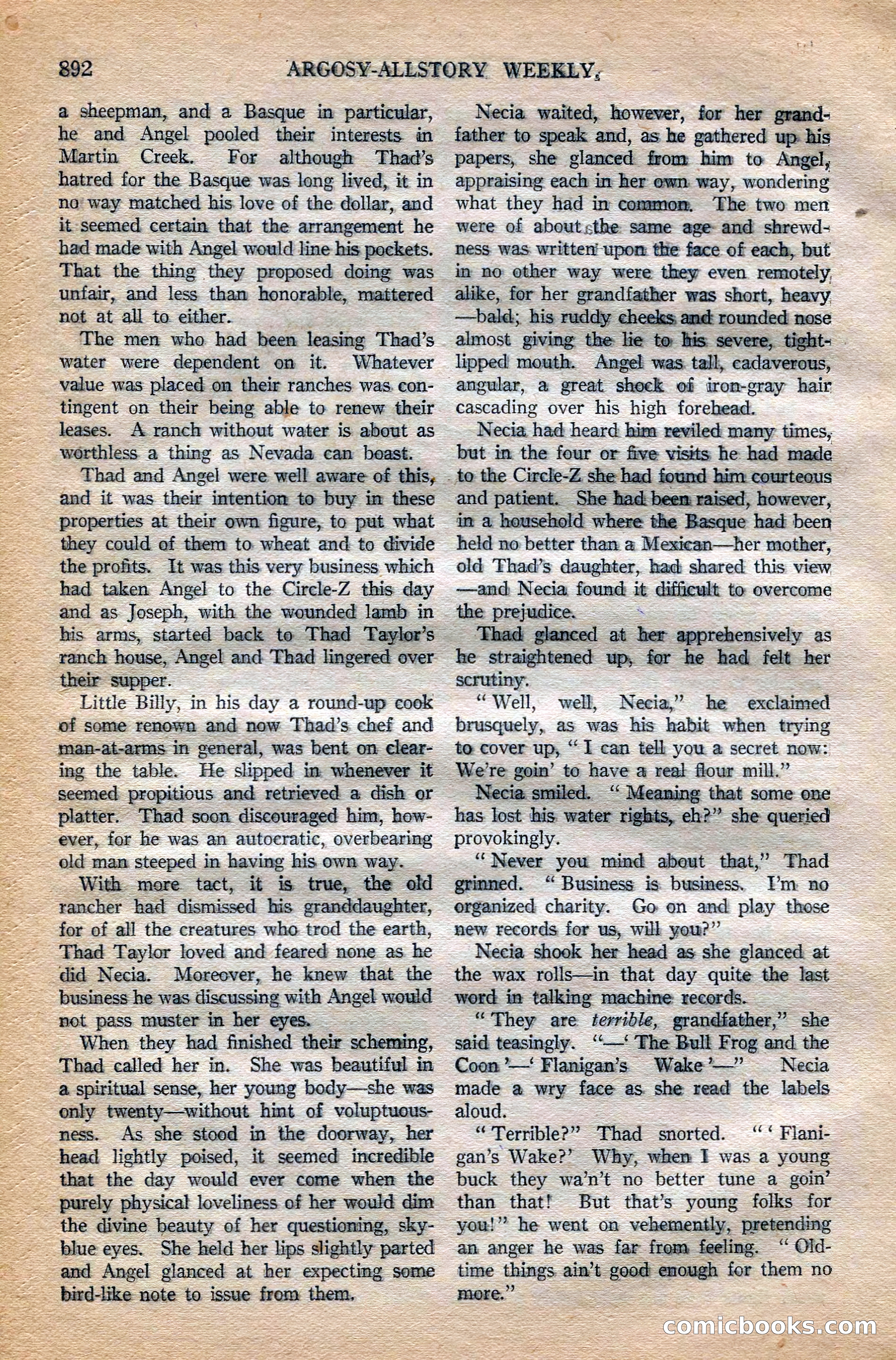 Argosy All-Story Weekly, October 6, 1923 — page 110 of 196