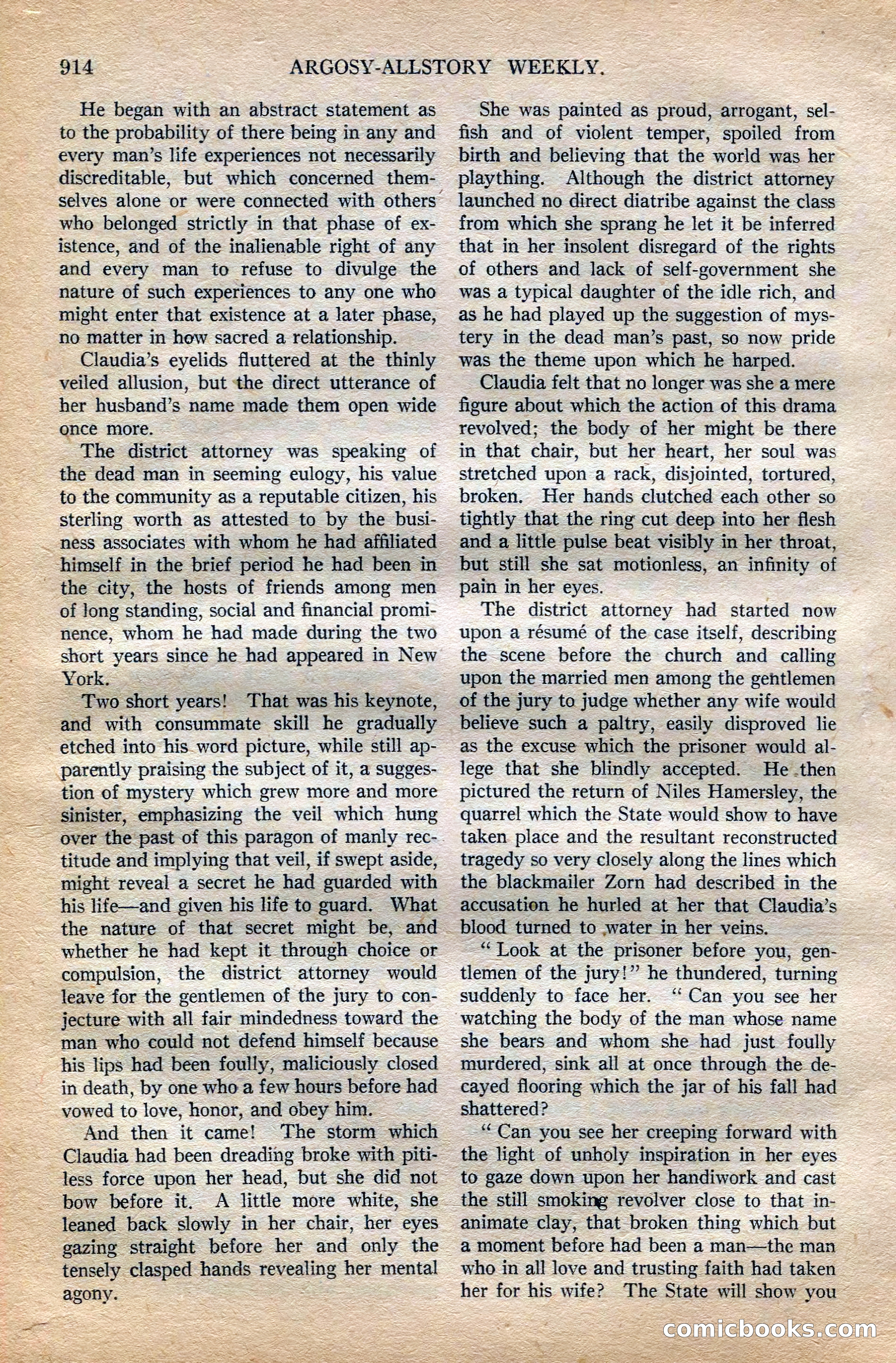 Argosy All-Story Weekly, October 6, 1923 — page 132 of 196