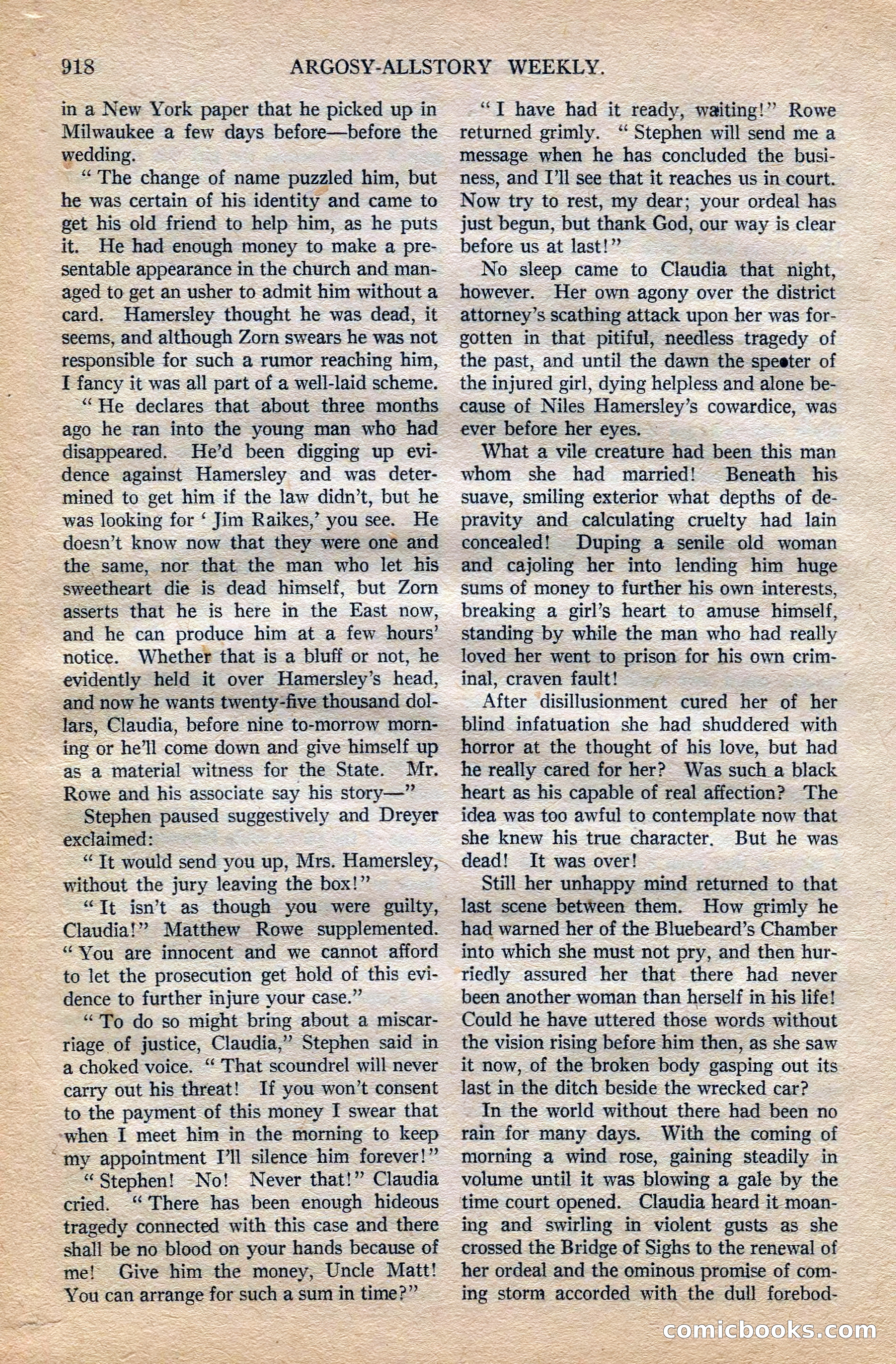 Argosy All-Story Weekly, October 6, 1923 — page 136 of 196
