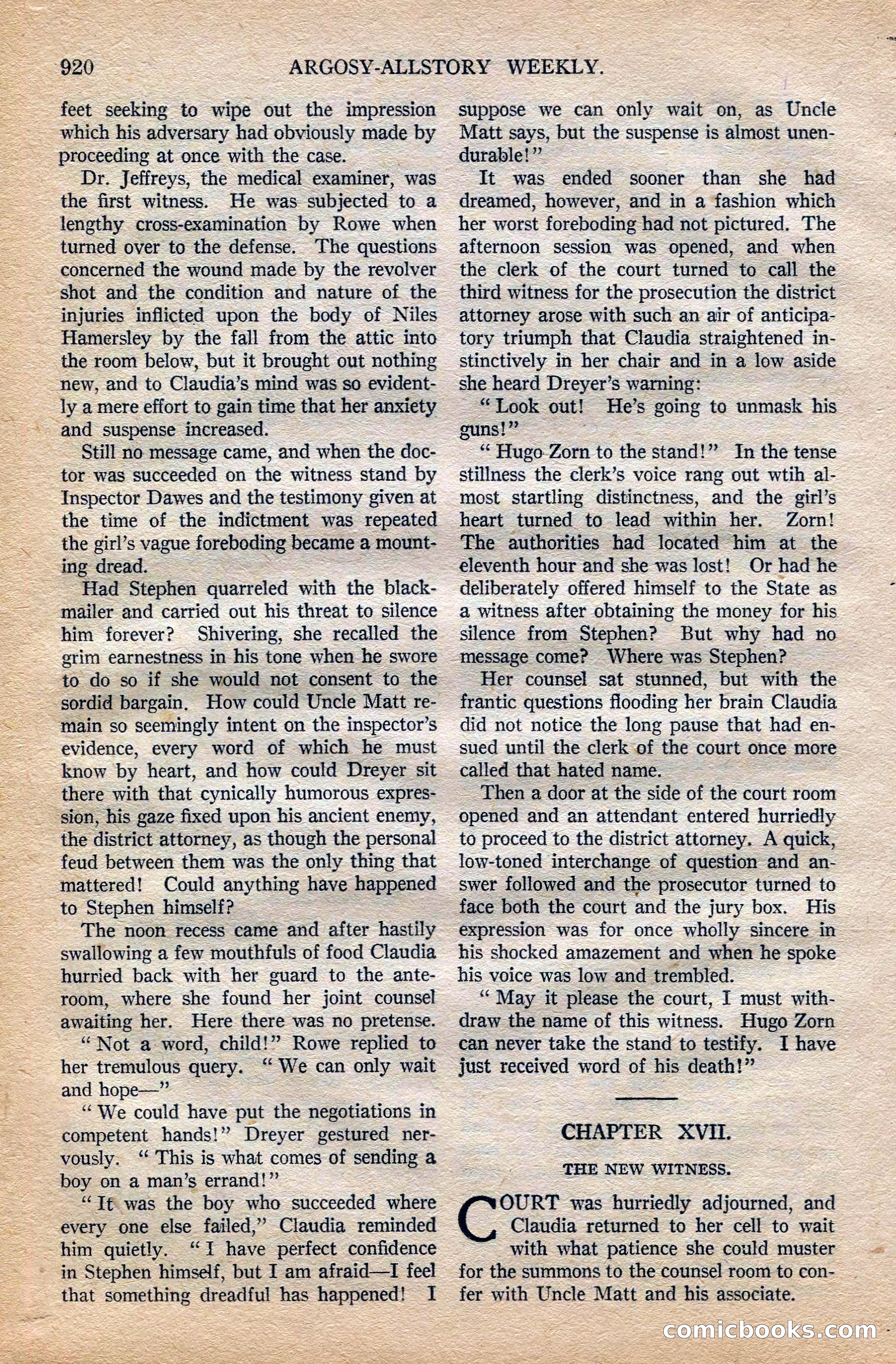 Argosy All-Story Weekly, October 6, 1923 — page 138 of 196