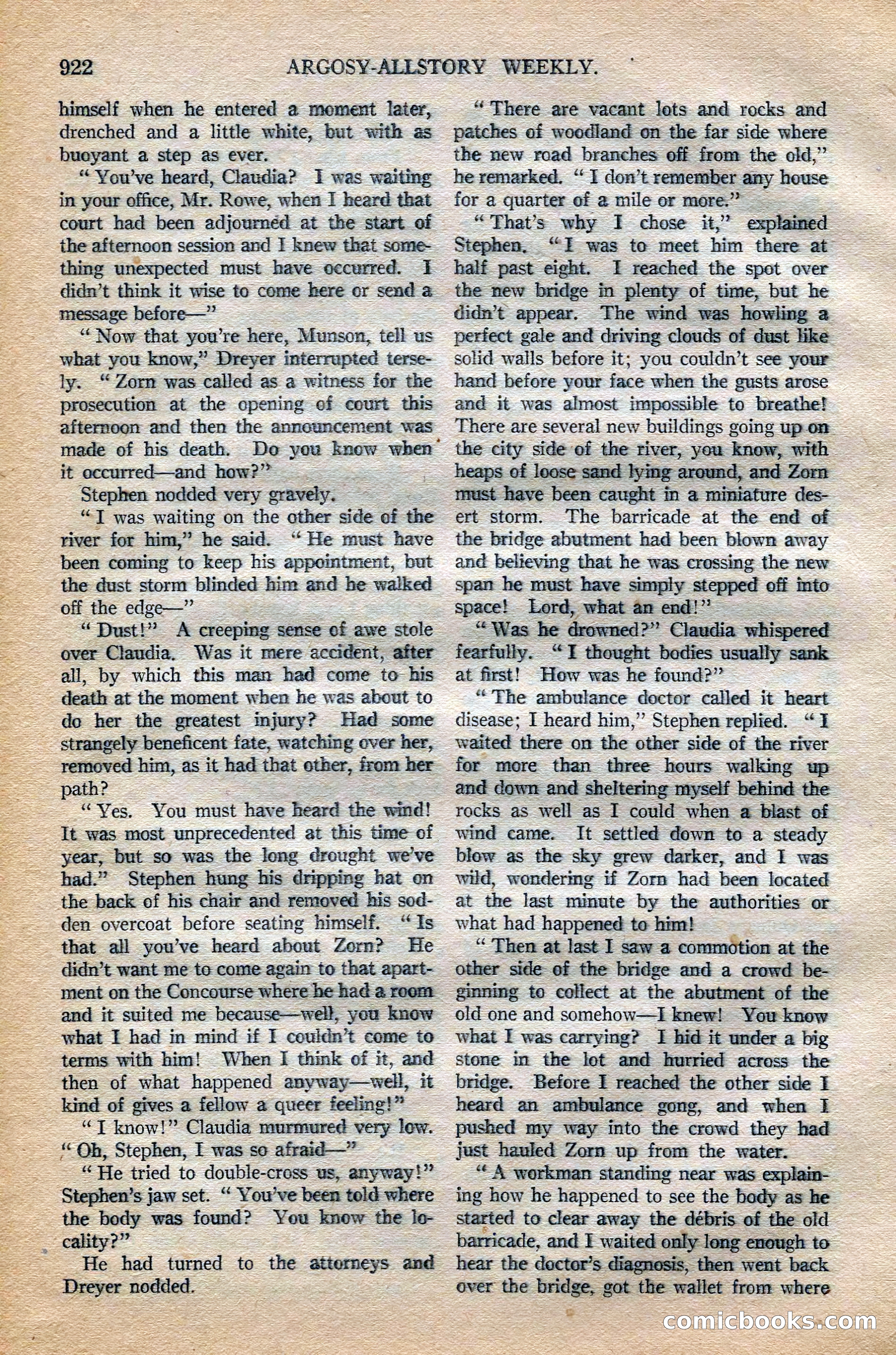 Argosy All-Story Weekly, October 6, 1923 — page 140 of 196