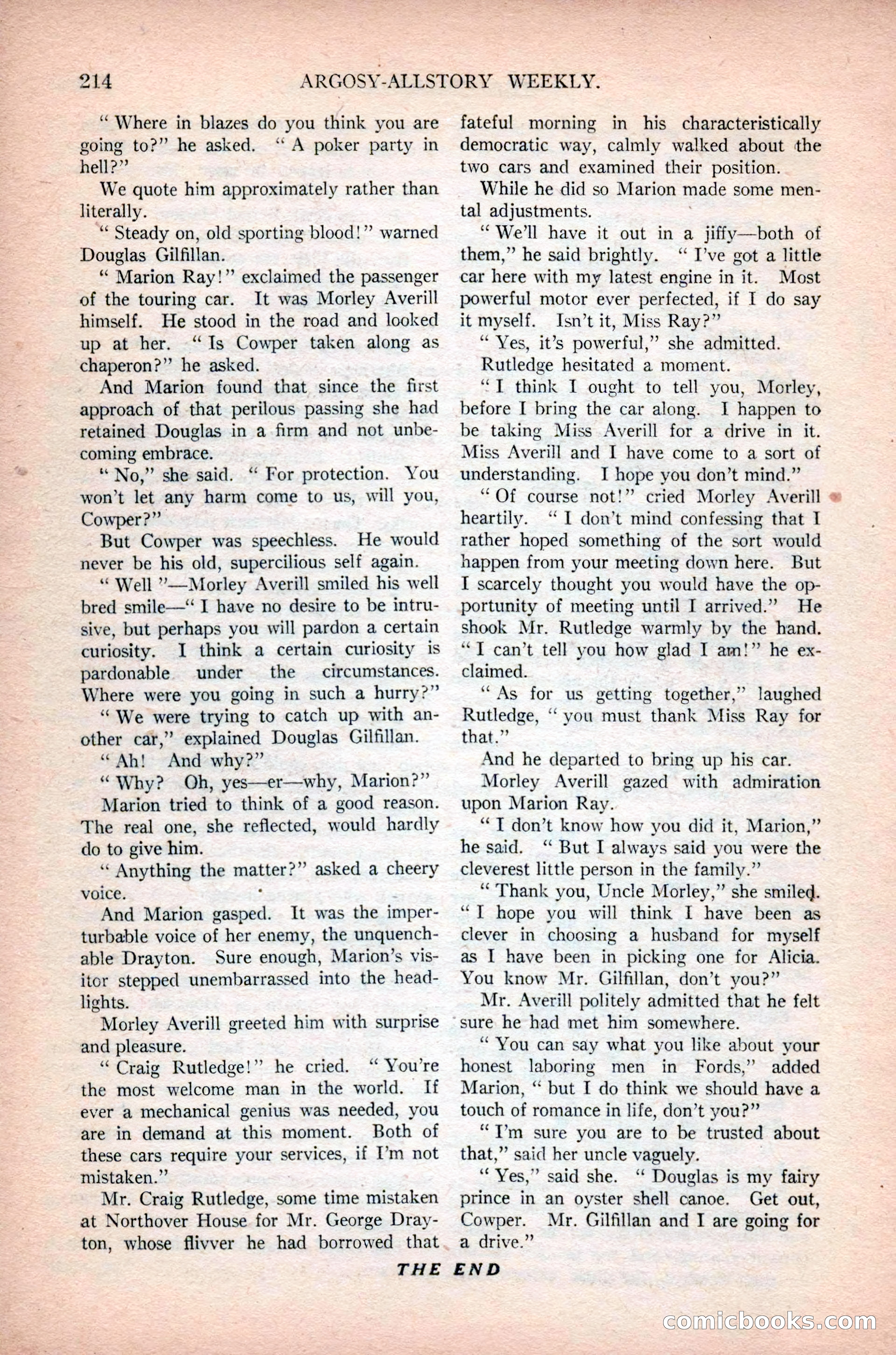 Argosy All-Story Weekly, February 23, 1924 — page 56 of 166