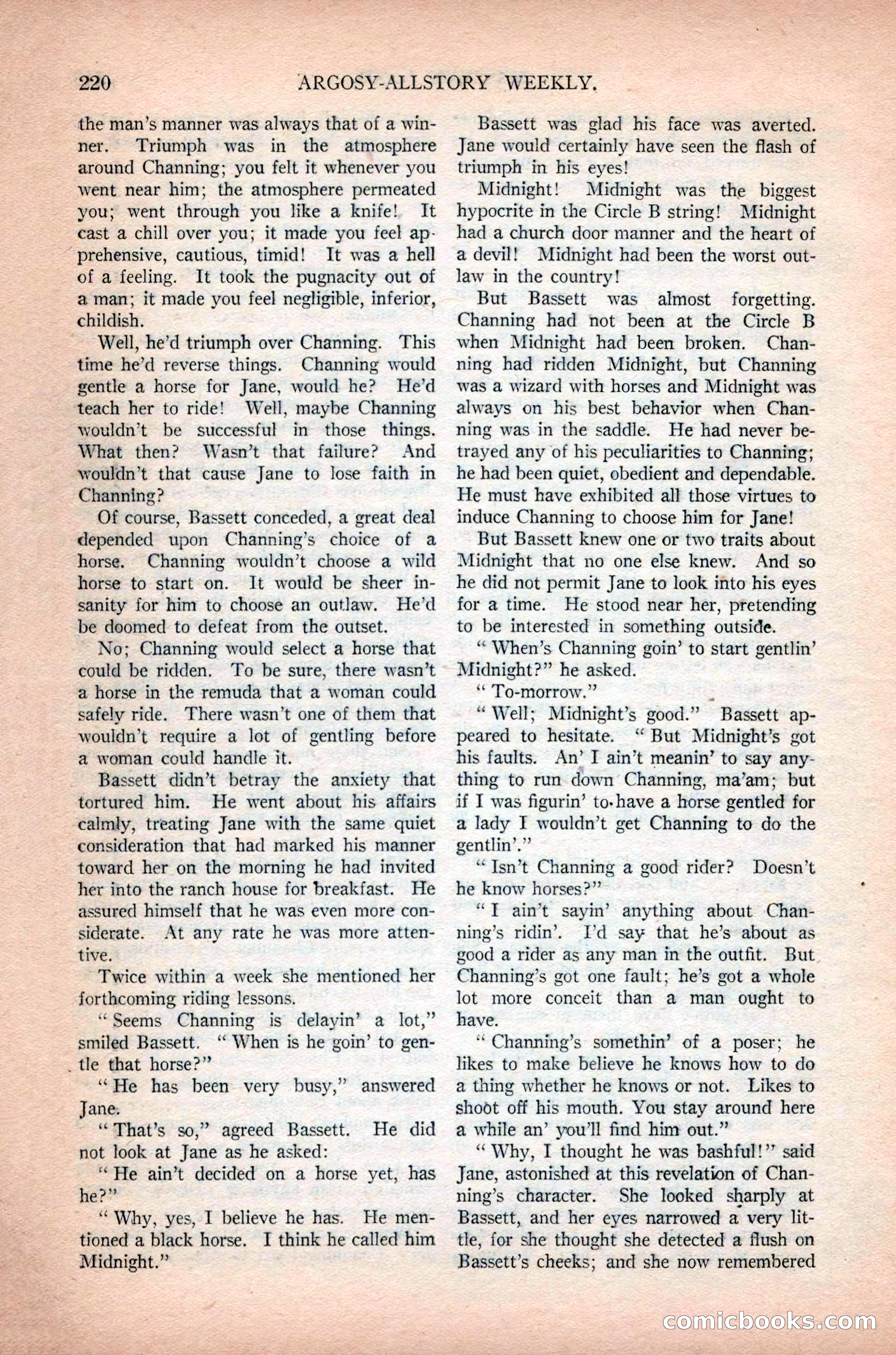 Argosy All-Story Weekly, February 23, 1924 — page 62 of 166