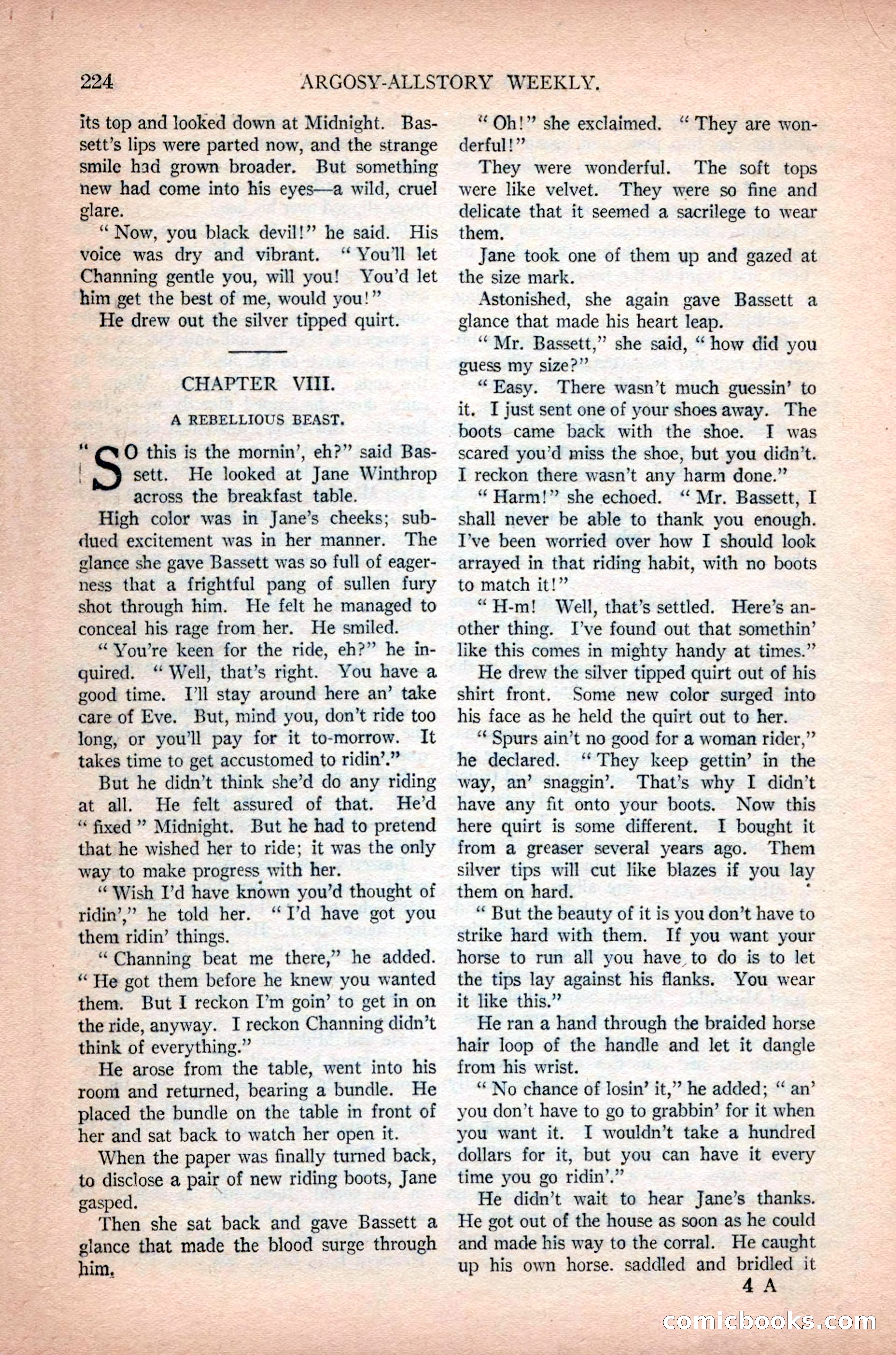 Argosy All-Story Weekly, February 23, 1924 — page 66 of 166