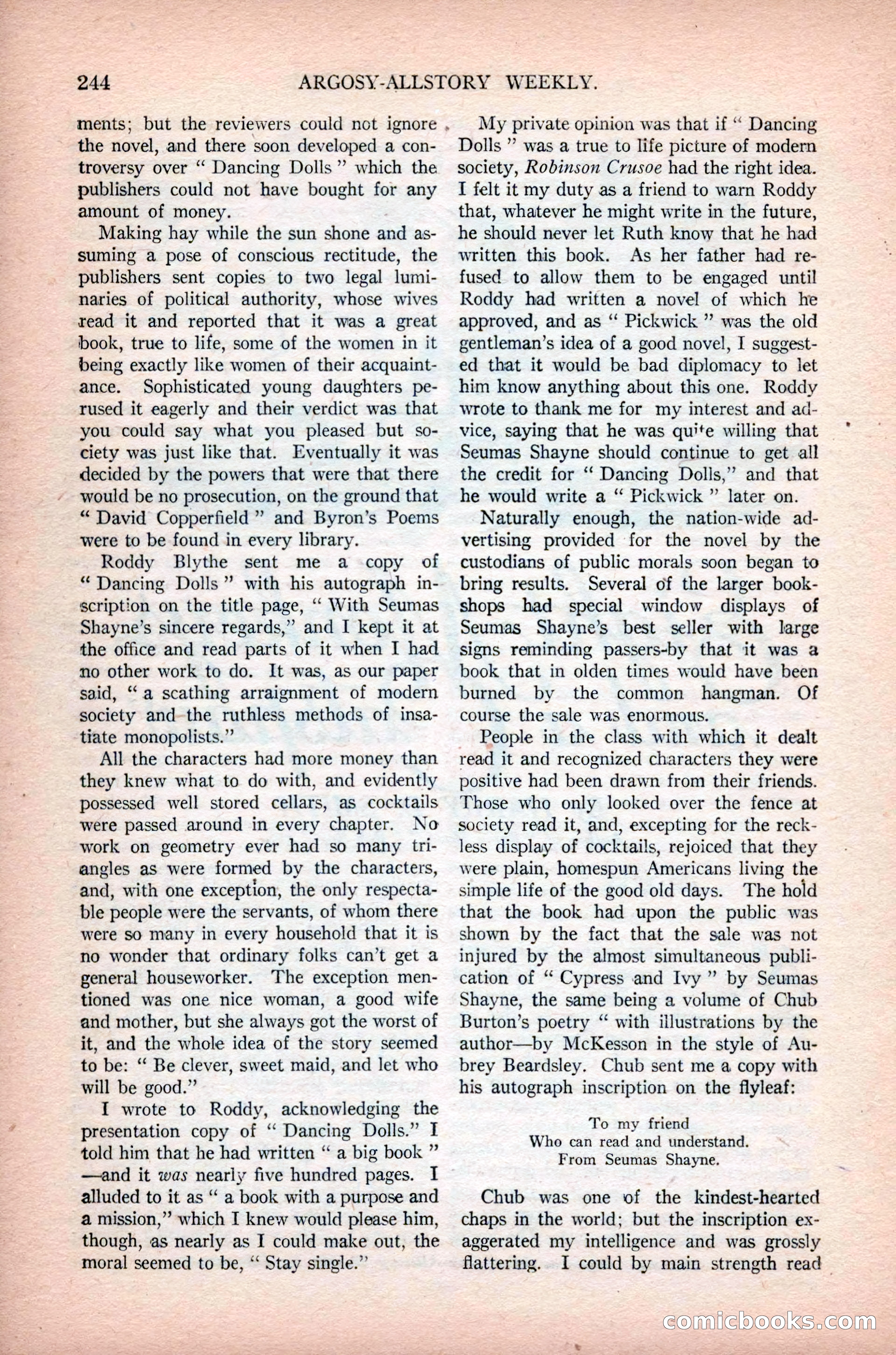 Argosy All-Story Weekly, February 23, 1924 — page 86 of 166