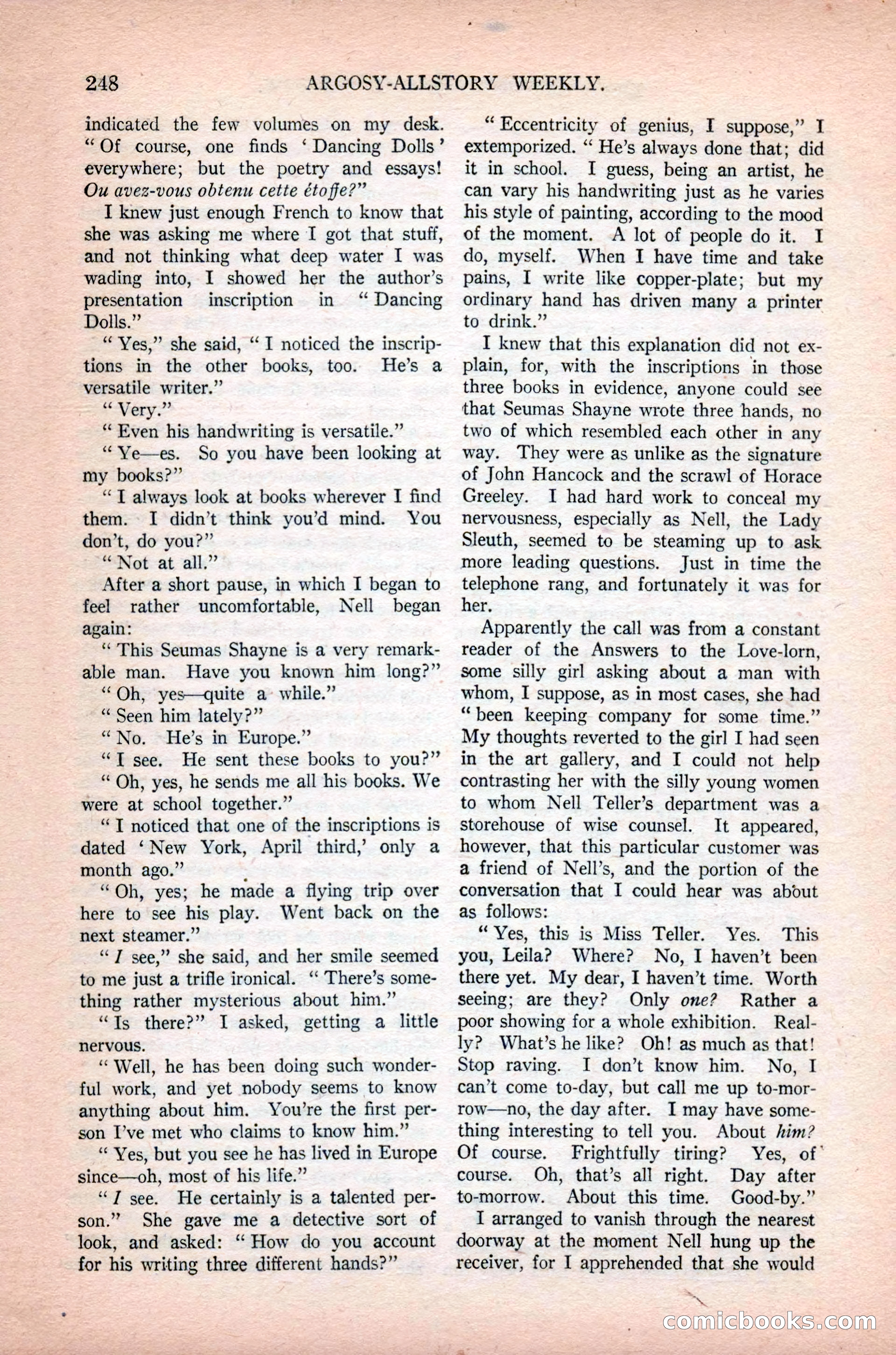 Argosy All-Story Weekly, February 23, 1924 — page 90 of 166
