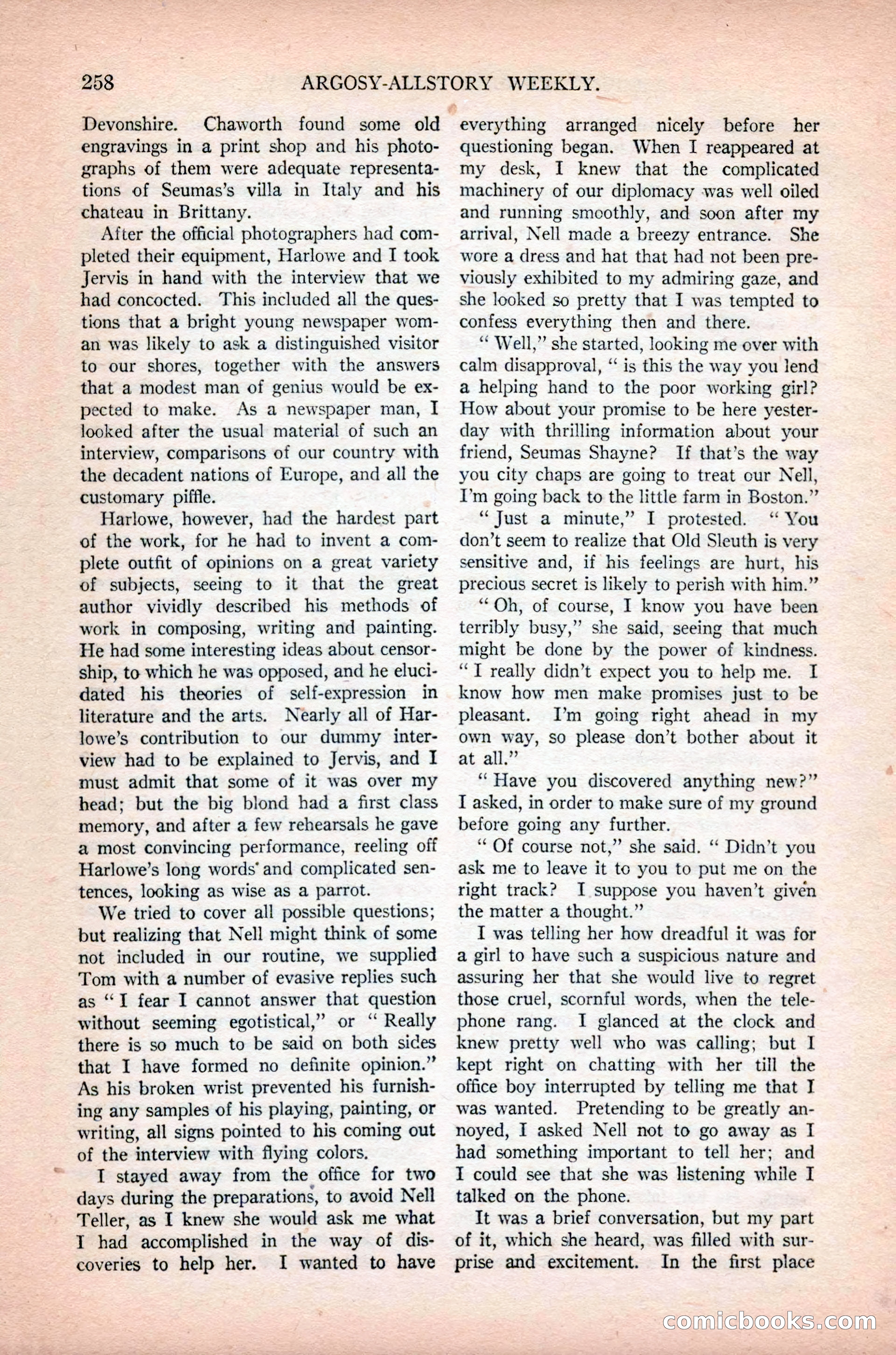Argosy All-Story Weekly, February 23, 1924 — page 100 of 166
