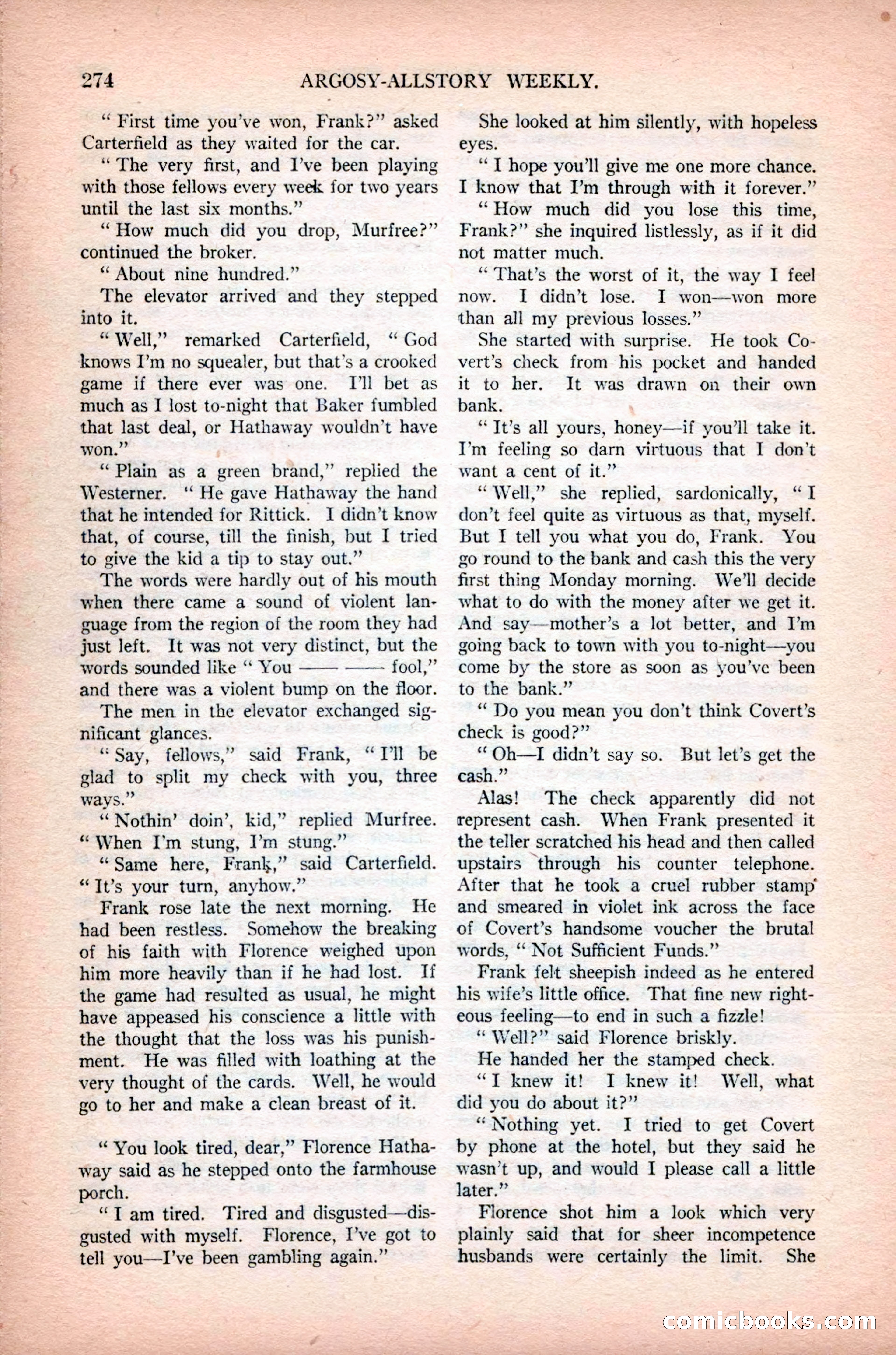 Argosy All-Story Weekly, February 23, 1924 — page 116 of 166