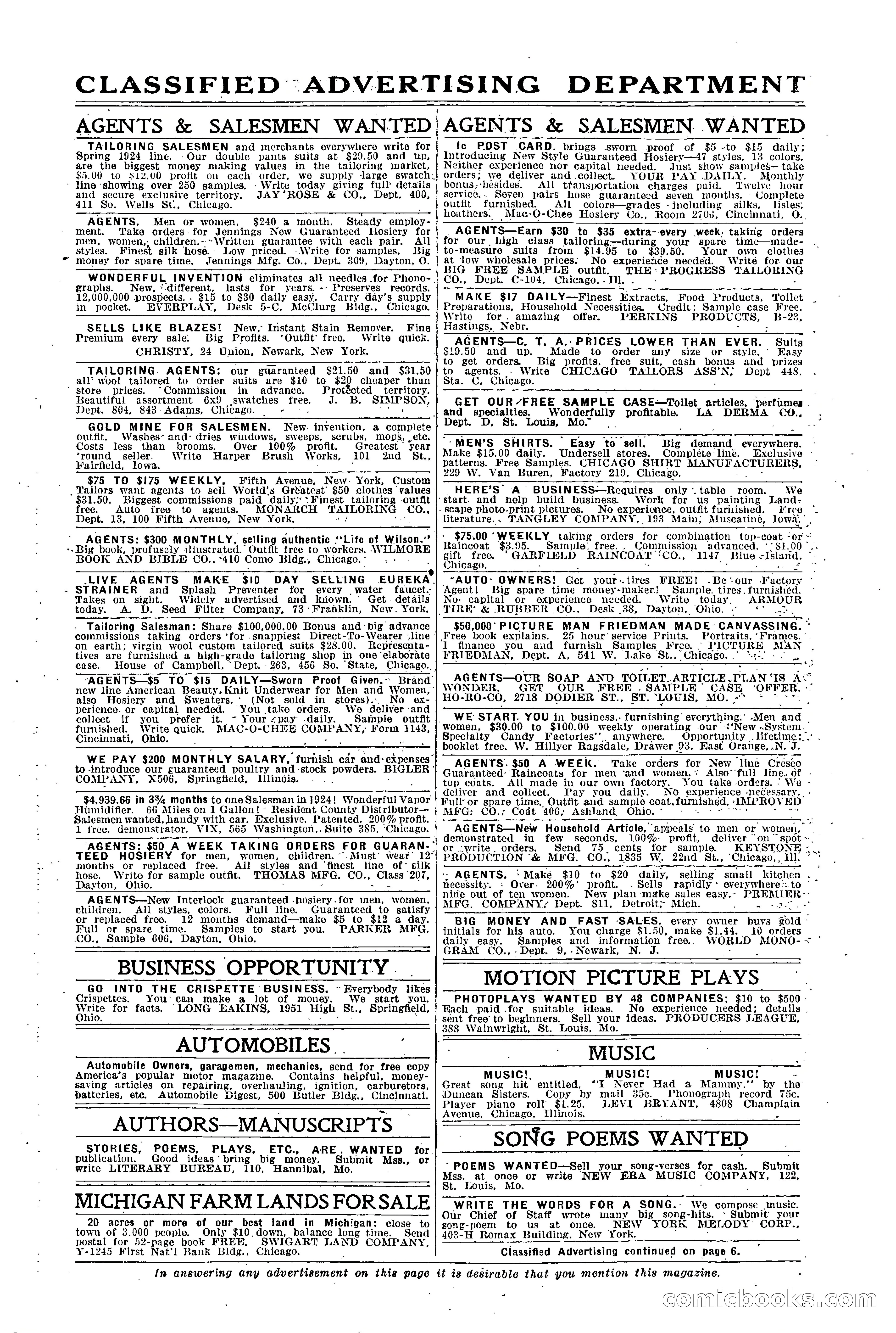 Argosy All-Story Weekly, March 15, 1924 — page 4 of 177