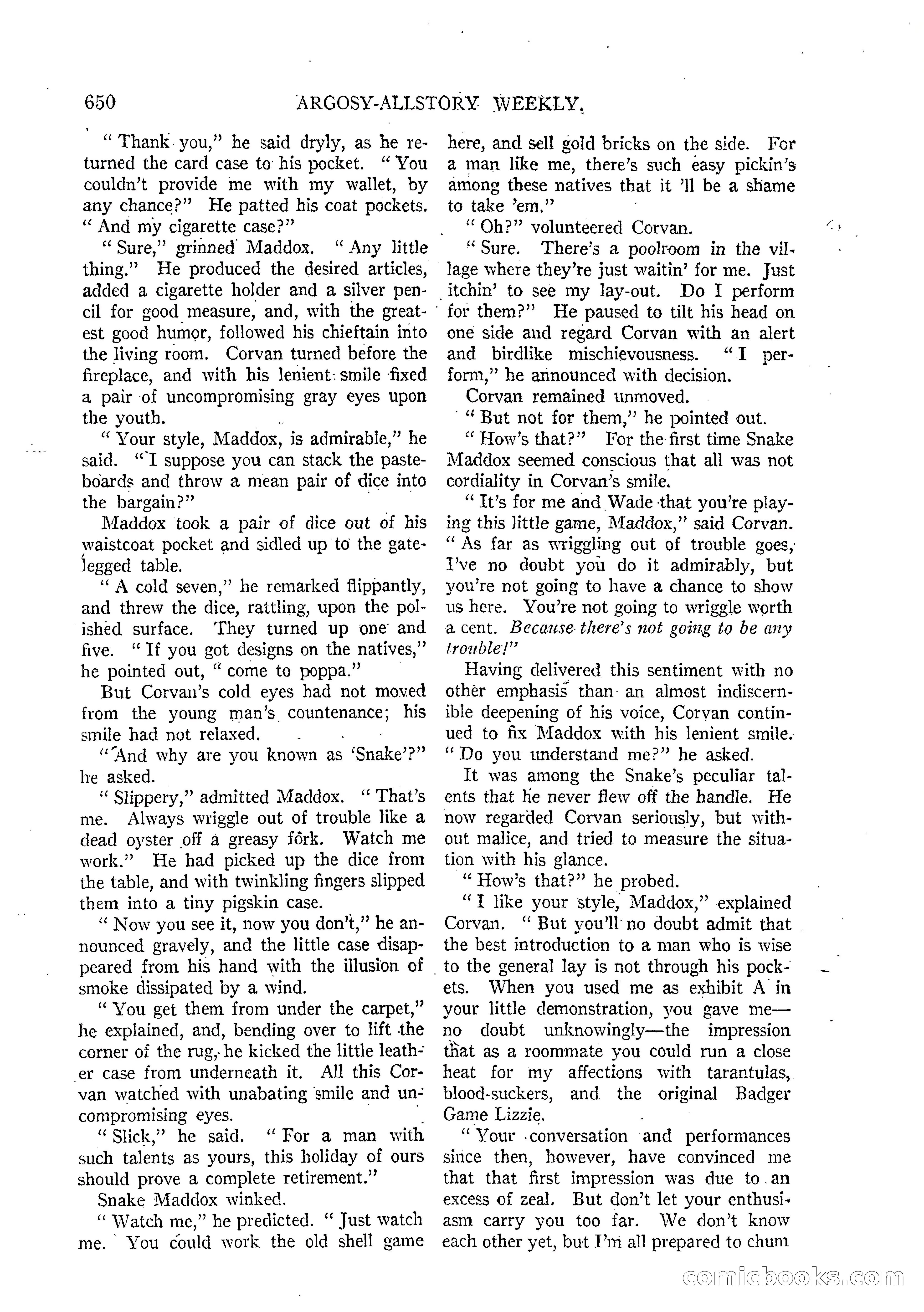 Argosy All-Story Weekly, March 15, 1924 — page 22 of 177