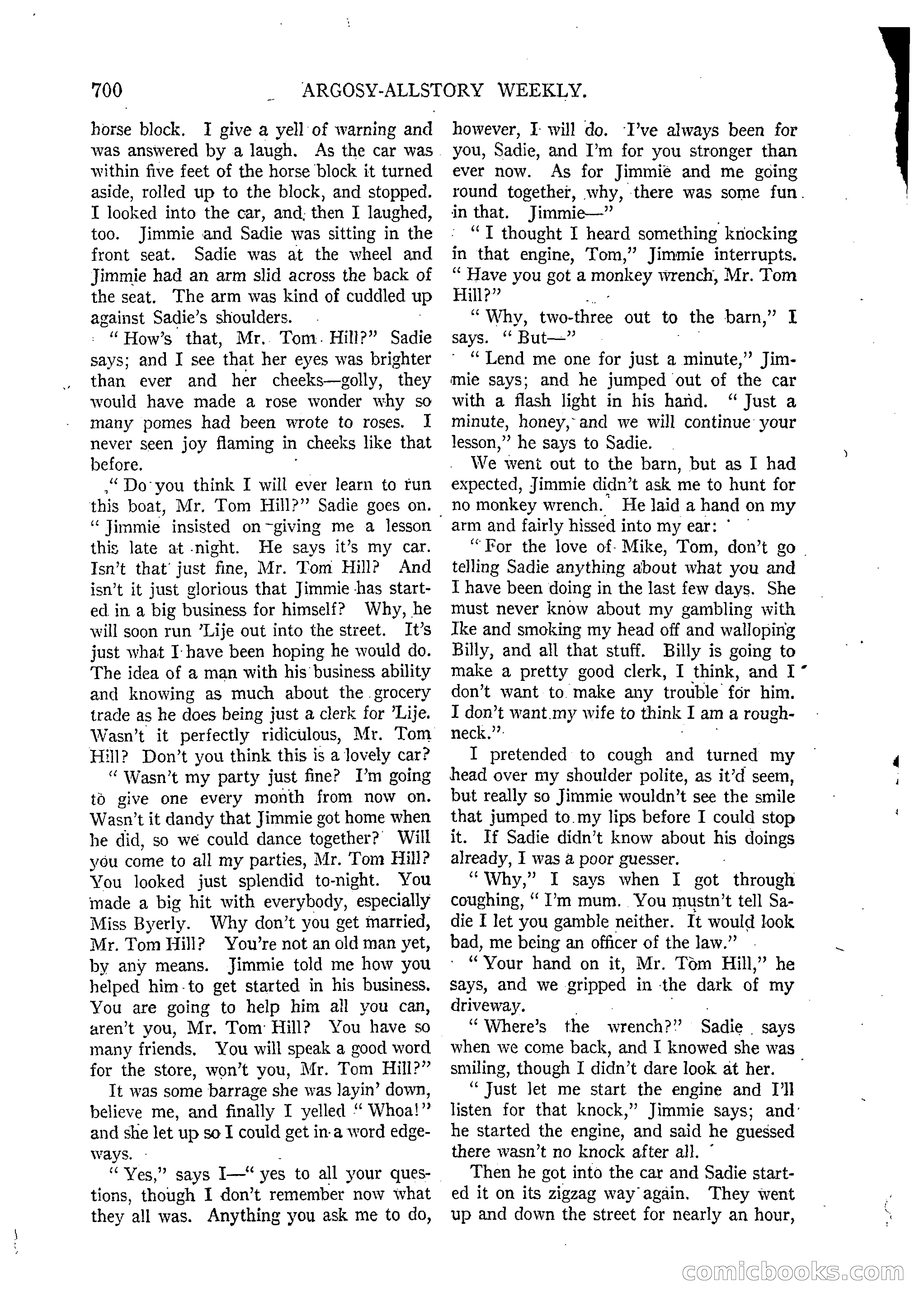 Argosy All-Story Weekly, March 15, 1924 — page 71 of 177