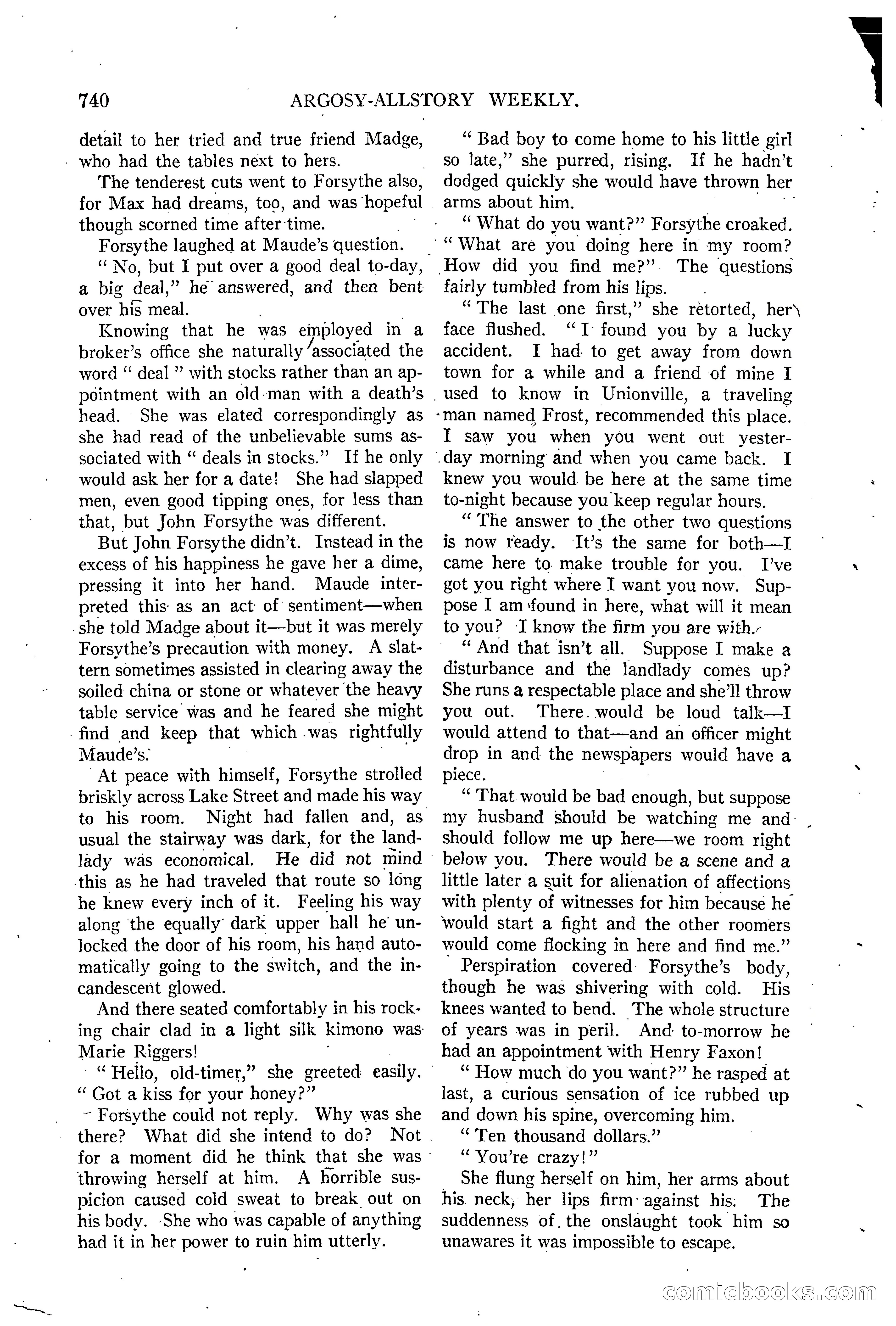 Argosy All-Story Weekly, March 15, 1924 — page 111 of 177
