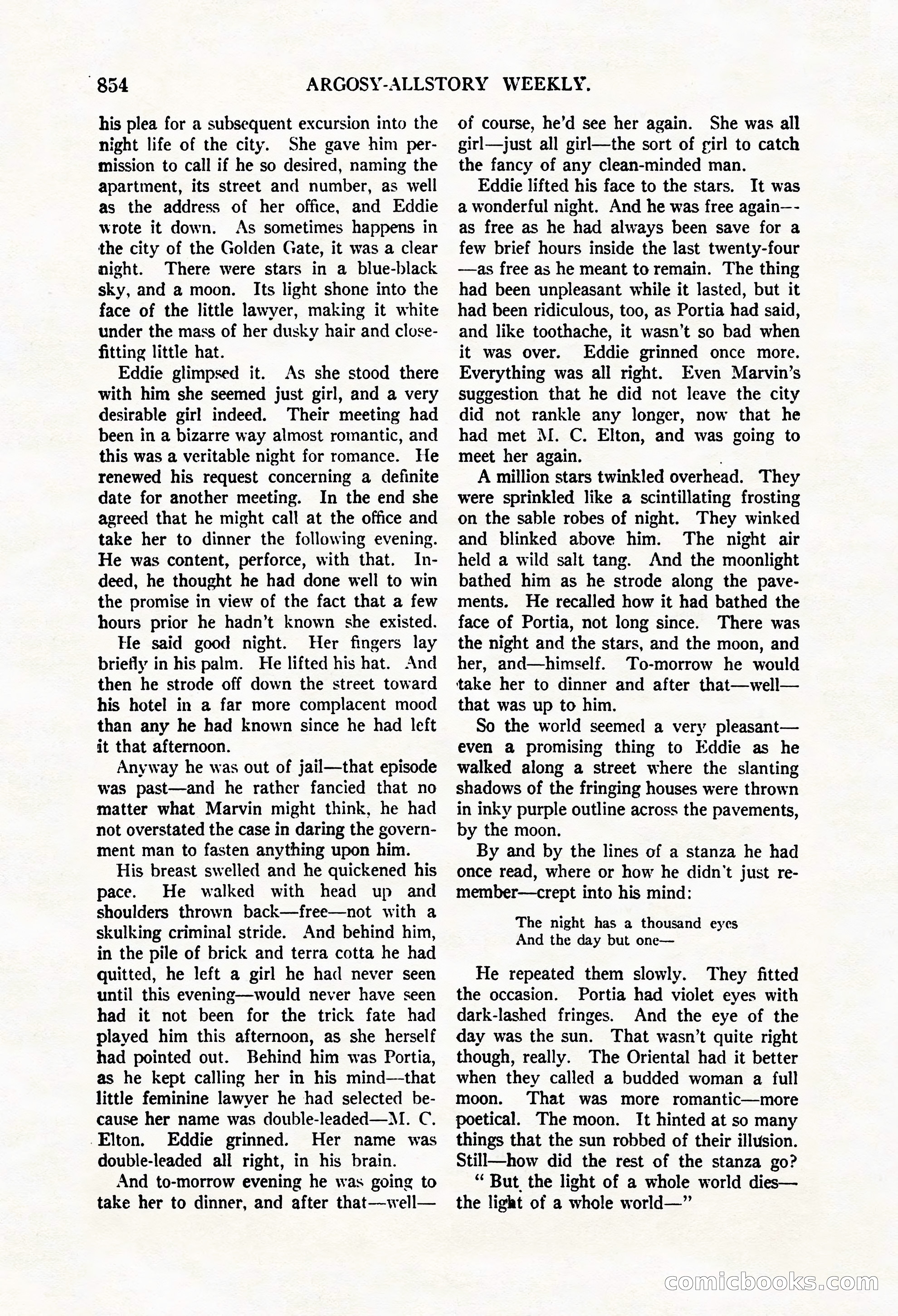 Argosy All-Story Weekly, May 3, 1924 — page 64 of 186
