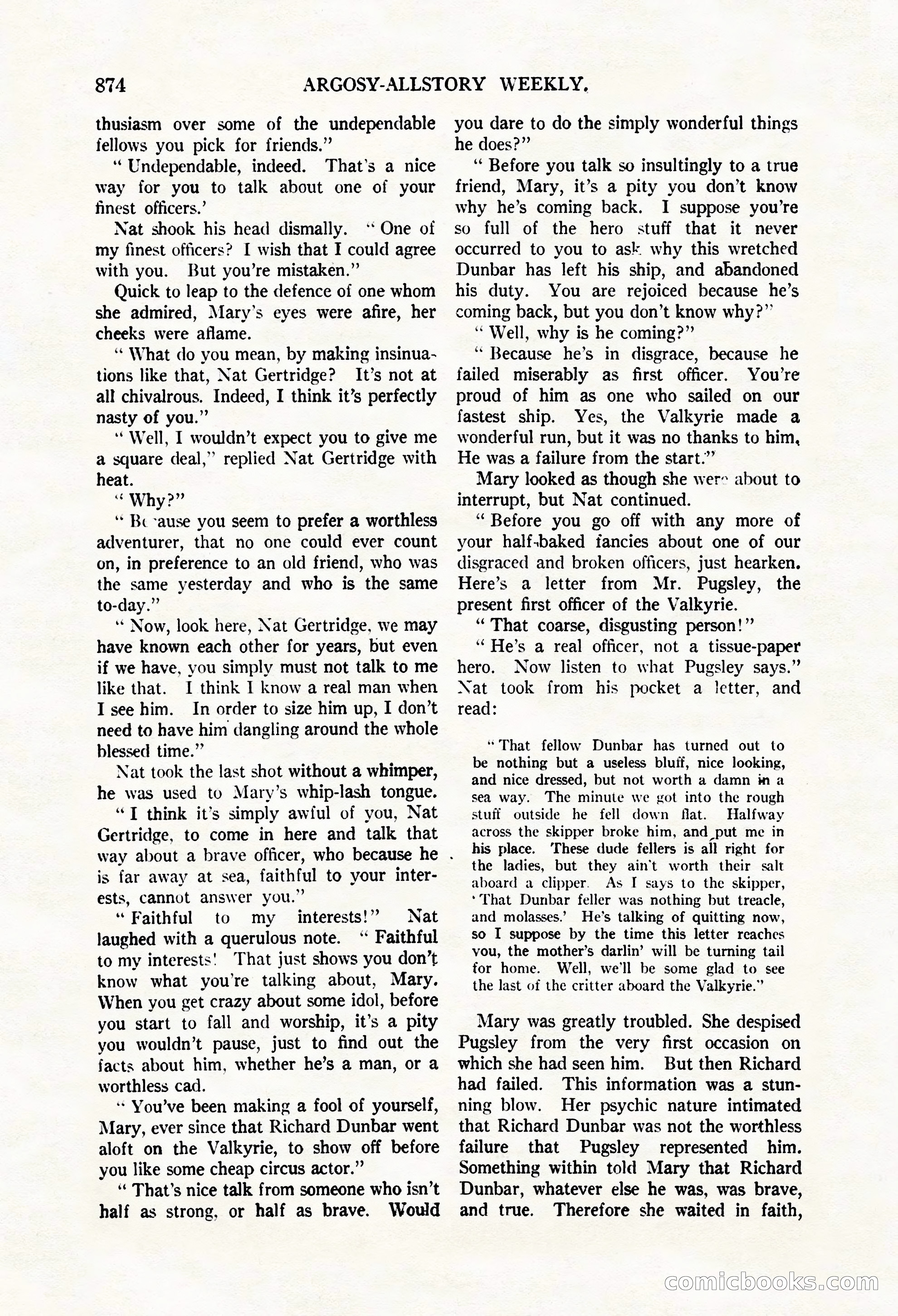 Argosy All-Story Weekly, May 3, 1924 — page 84 of 186