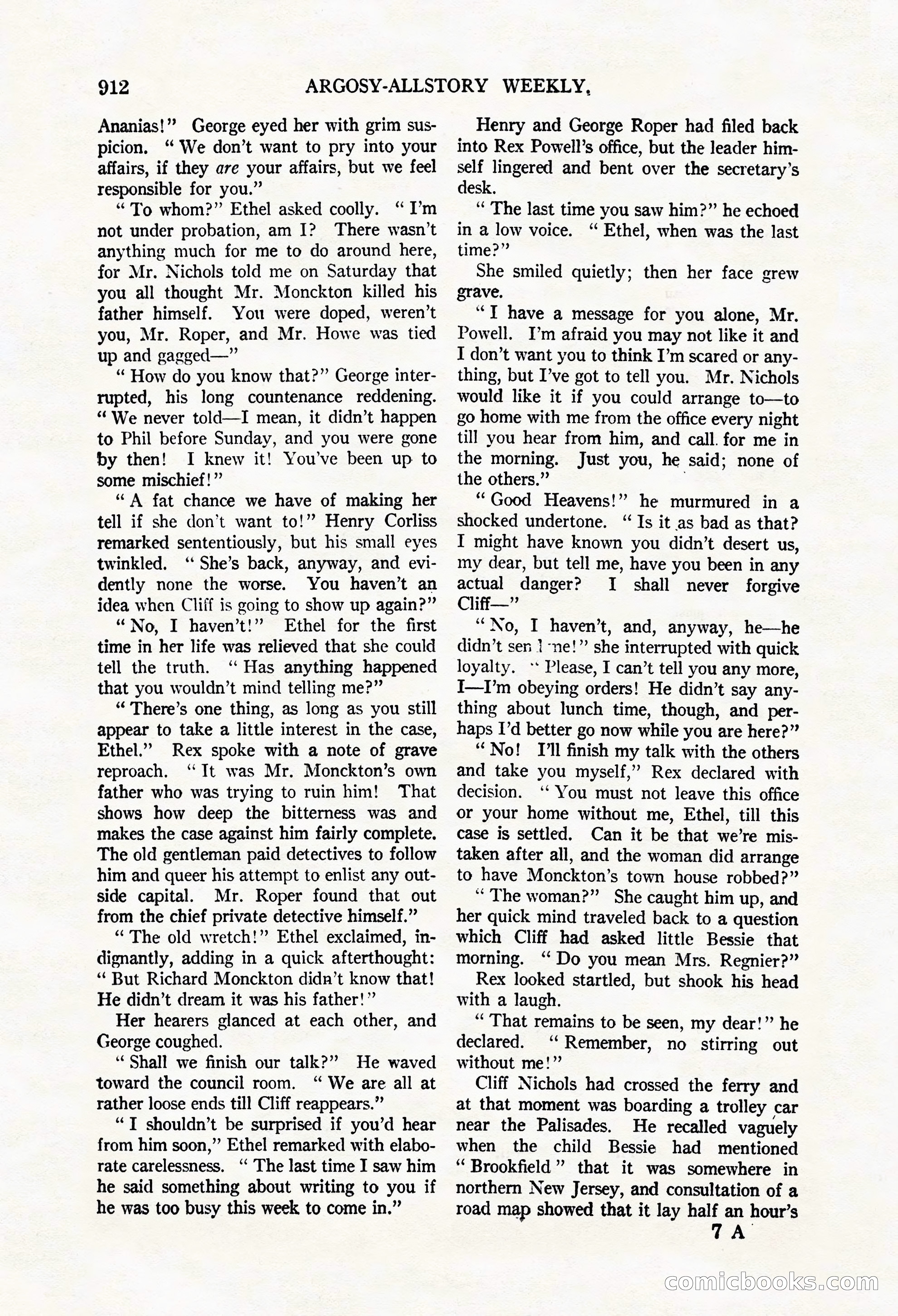 Argosy All-Story Weekly, May 3, 1924 — page 122 of 186