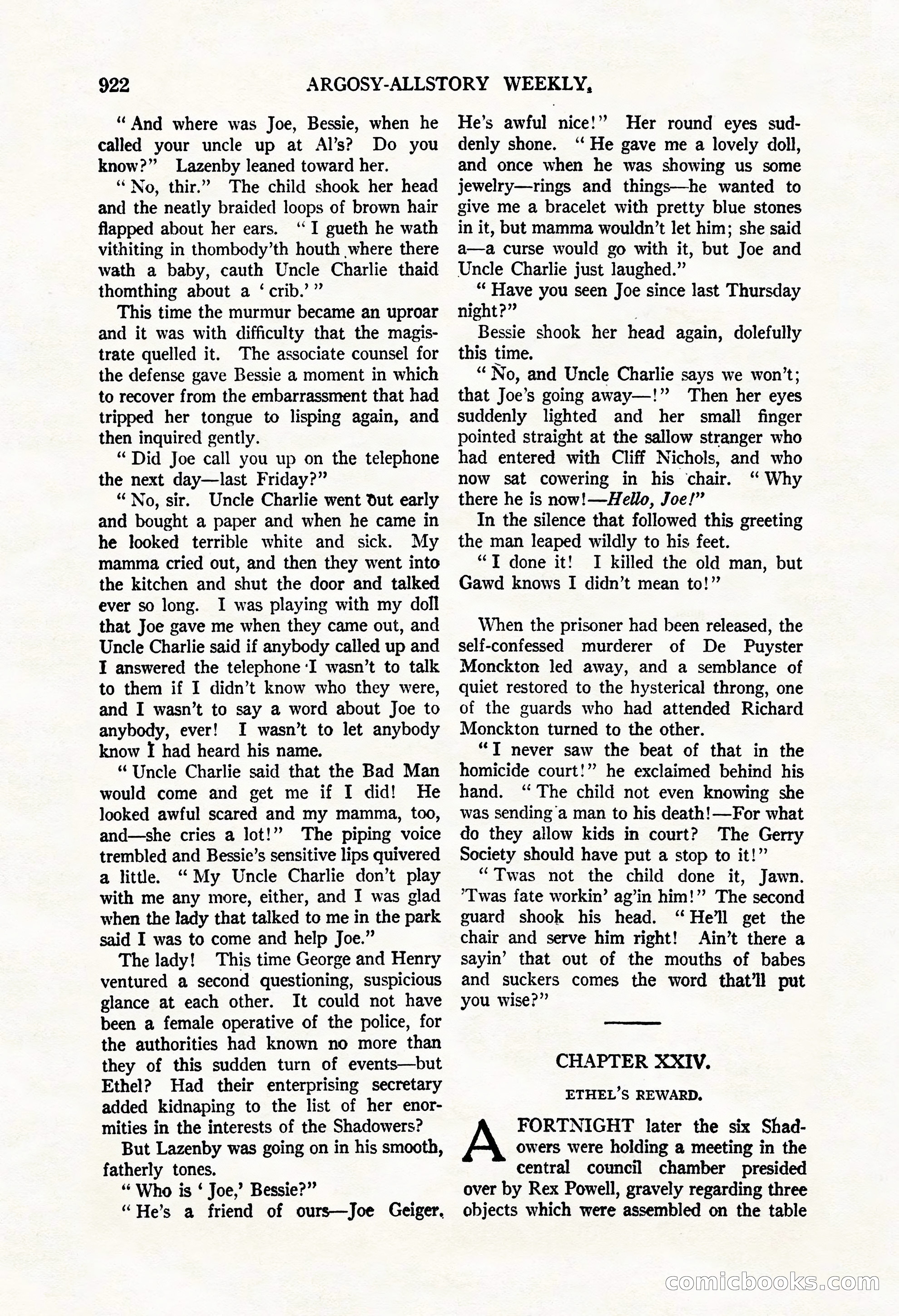 Argosy All-Story Weekly, May 3, 1924 — page 132 of 186
