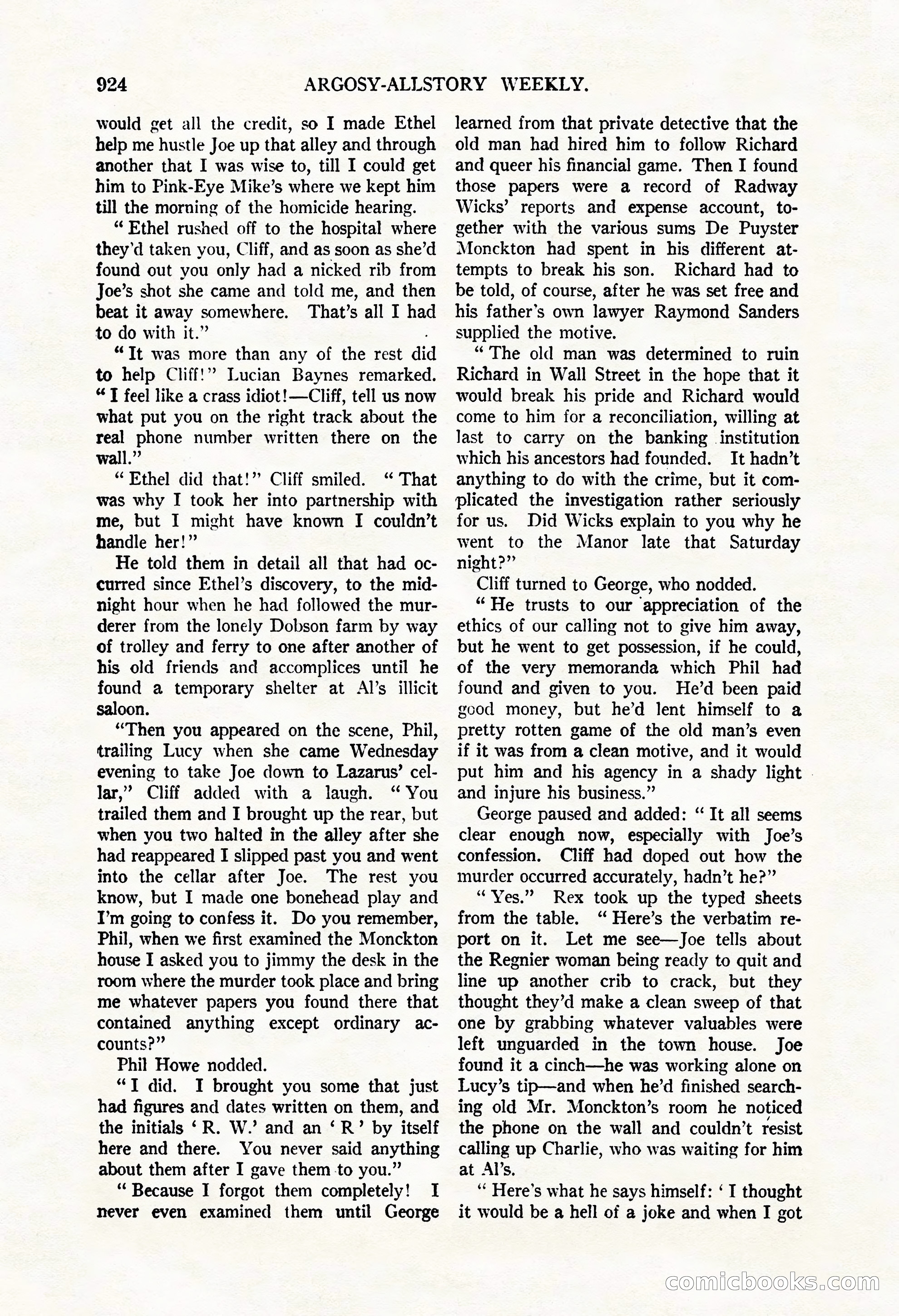 Argosy All-Story Weekly, May 3, 1924 — page 134 of 186