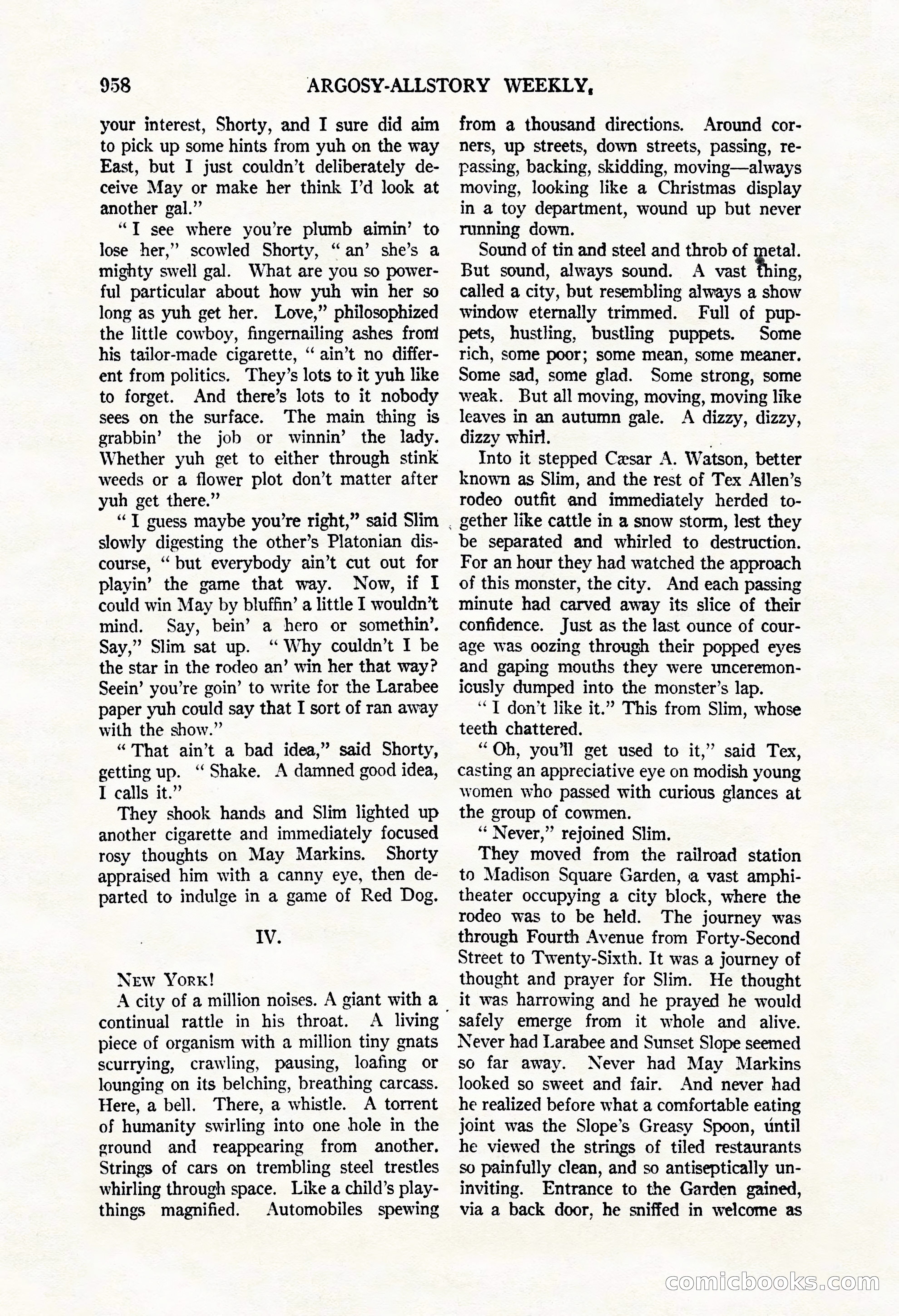 Argosy All-Story Weekly, May 3, 1924 — page 168 of 186