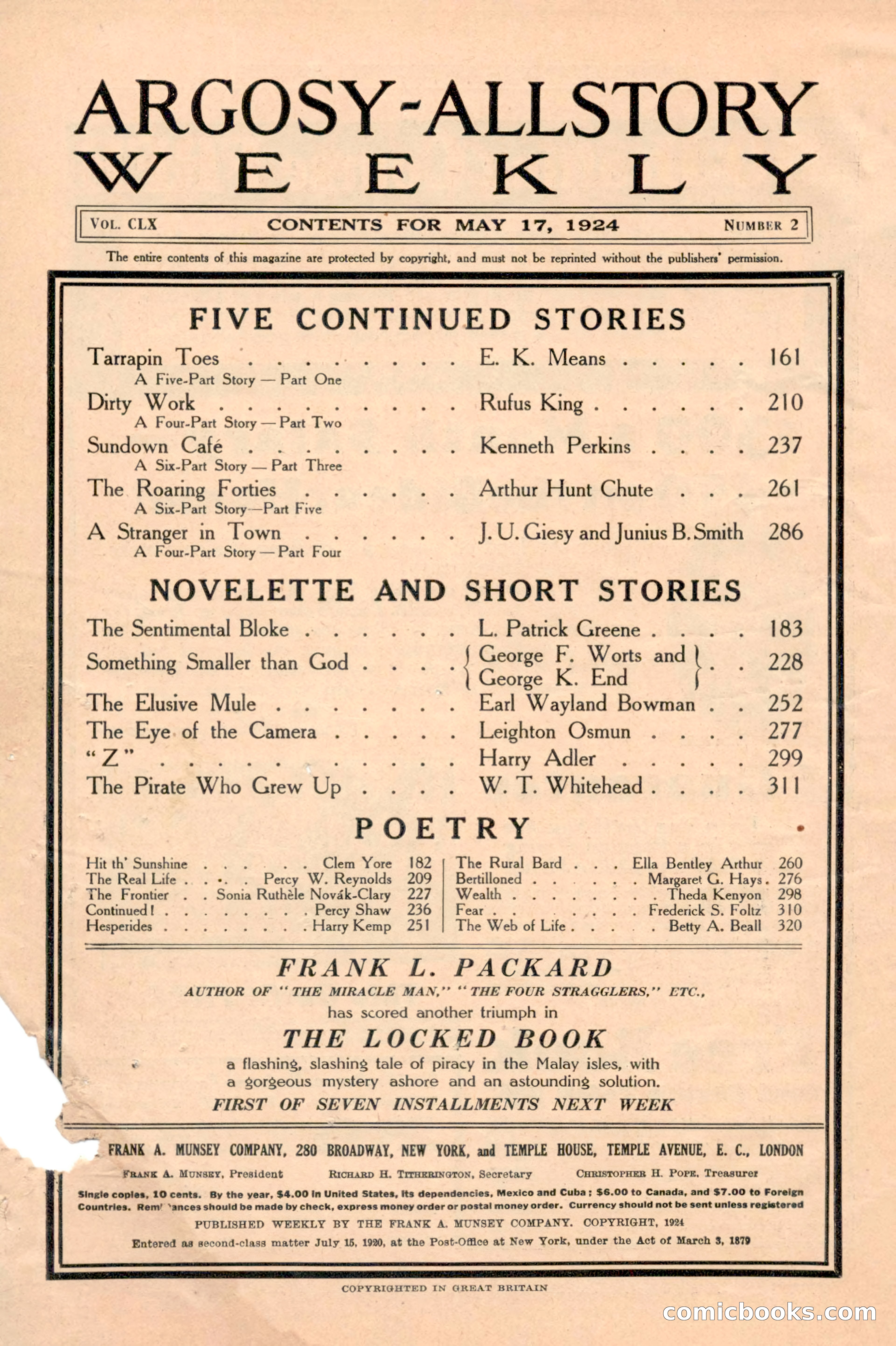Argosy All-Story Weekly, May 17, 1924 — page 4 of 172