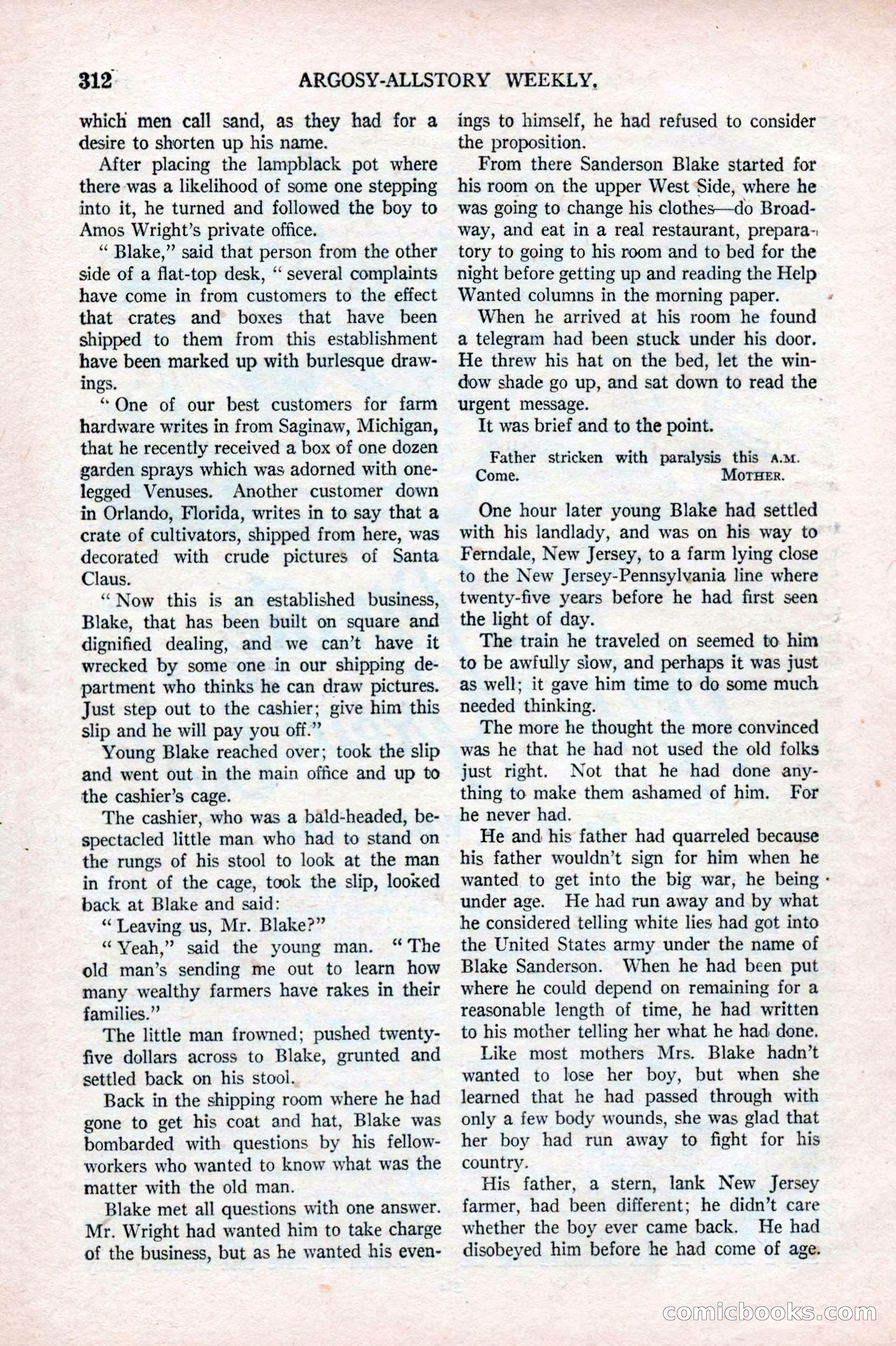 Argosy All-Story Weekly, May 17, 1924 — page 162 of 172