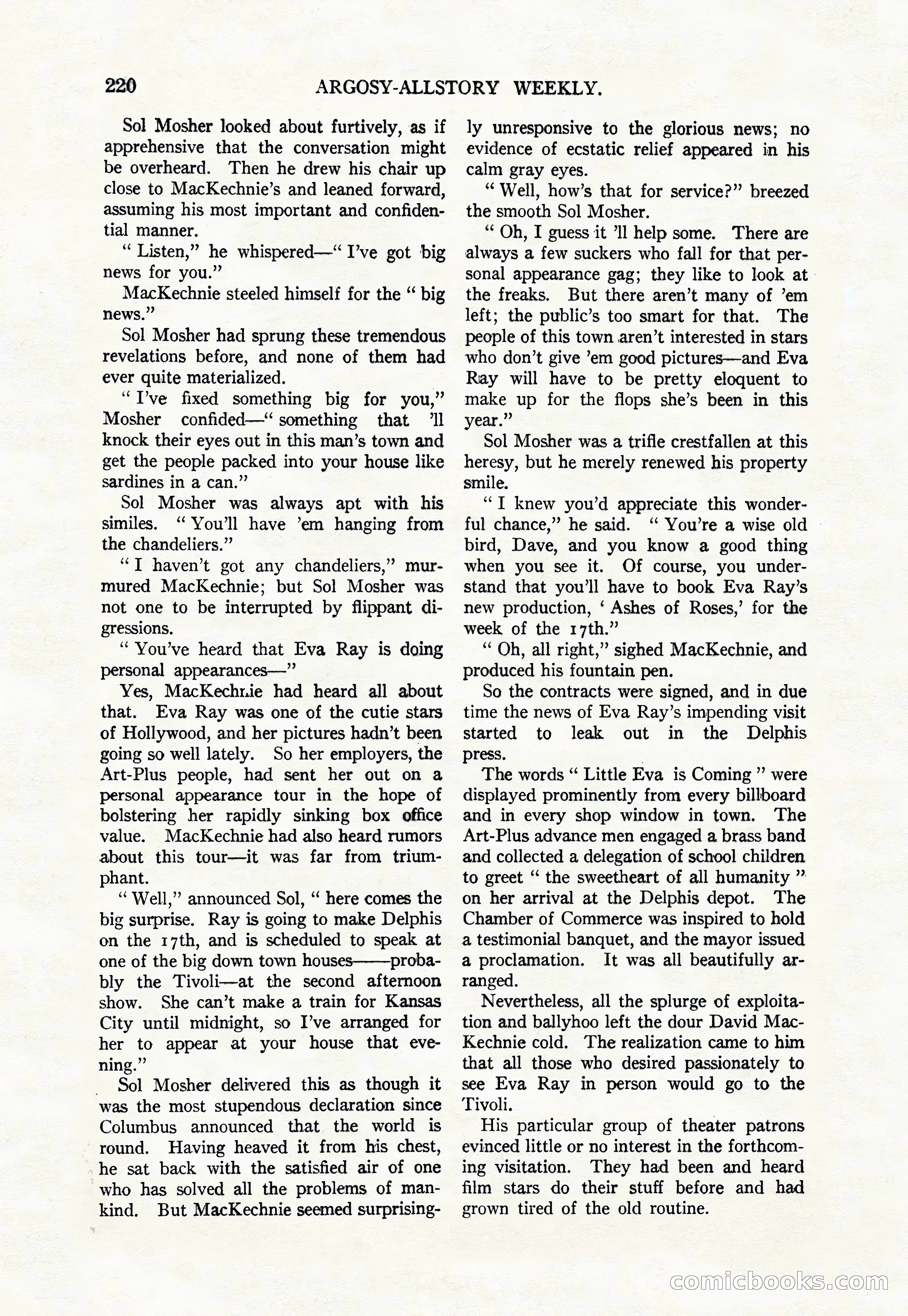 Argosy All-Story Weekly, August 9, 1924 — page 70 of 172