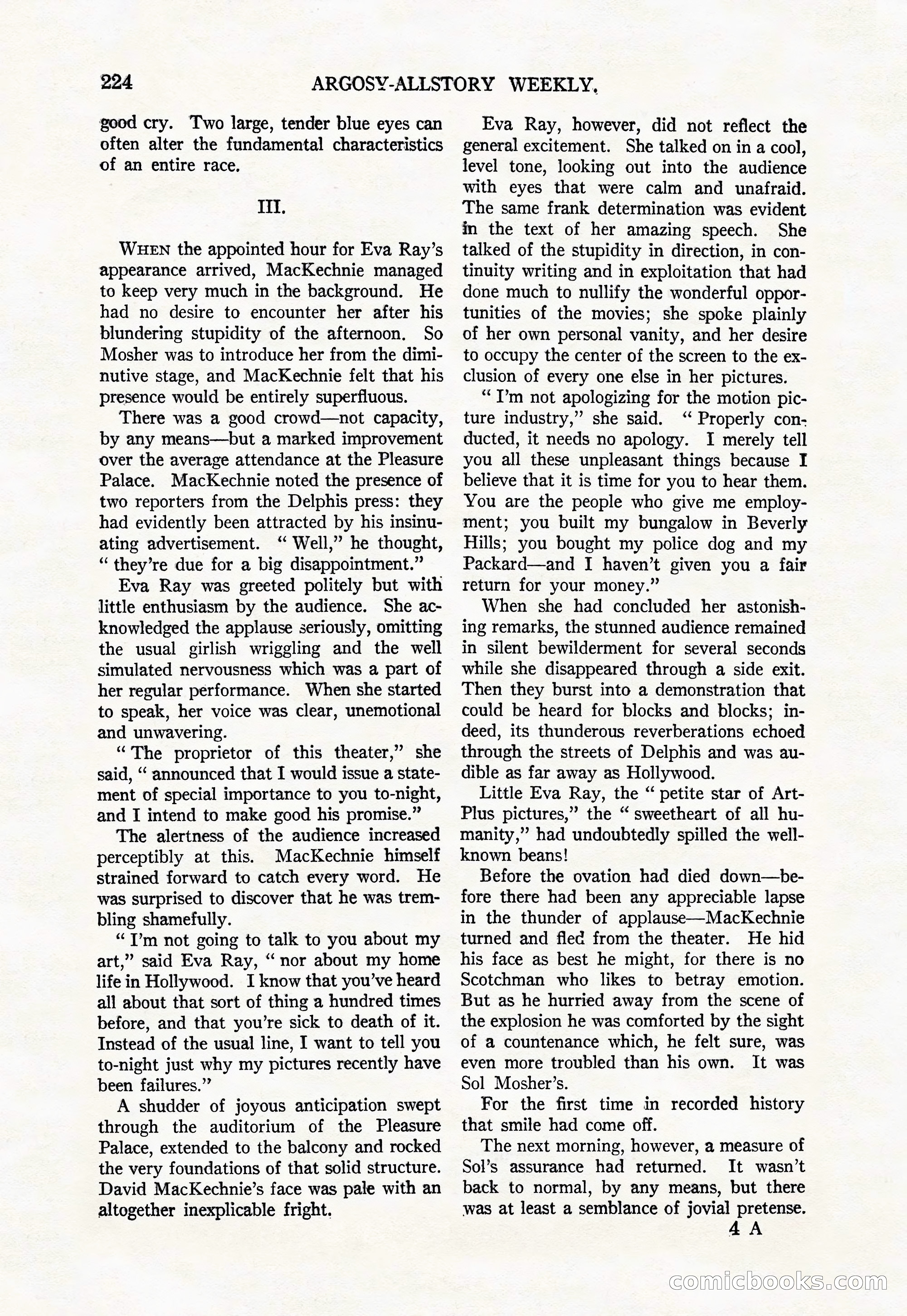 Argosy All-Story Weekly, August 9, 1924 — page 74 of 172