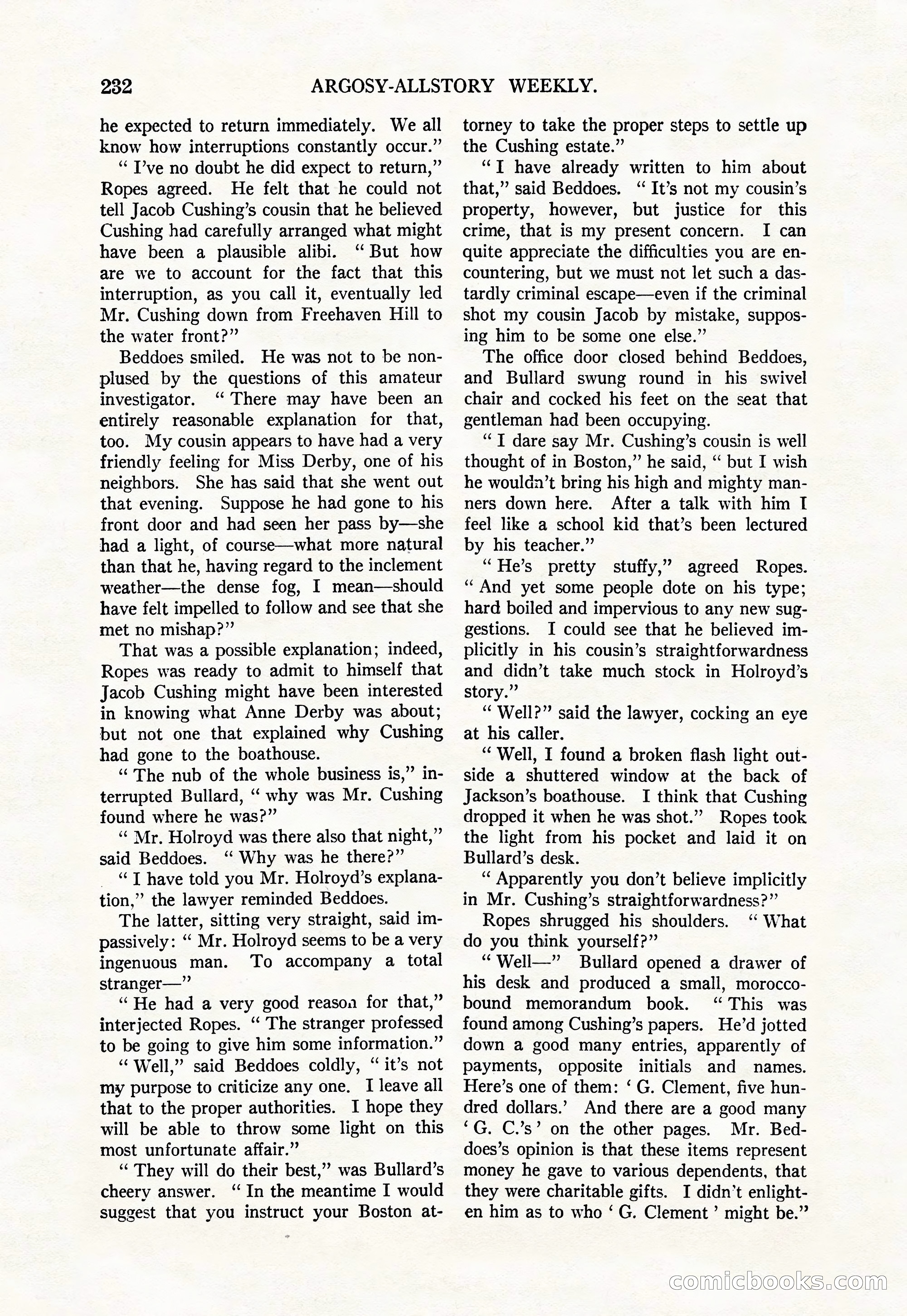 Argosy All-Story Weekly, August 9, 1924 — page 82 of 172