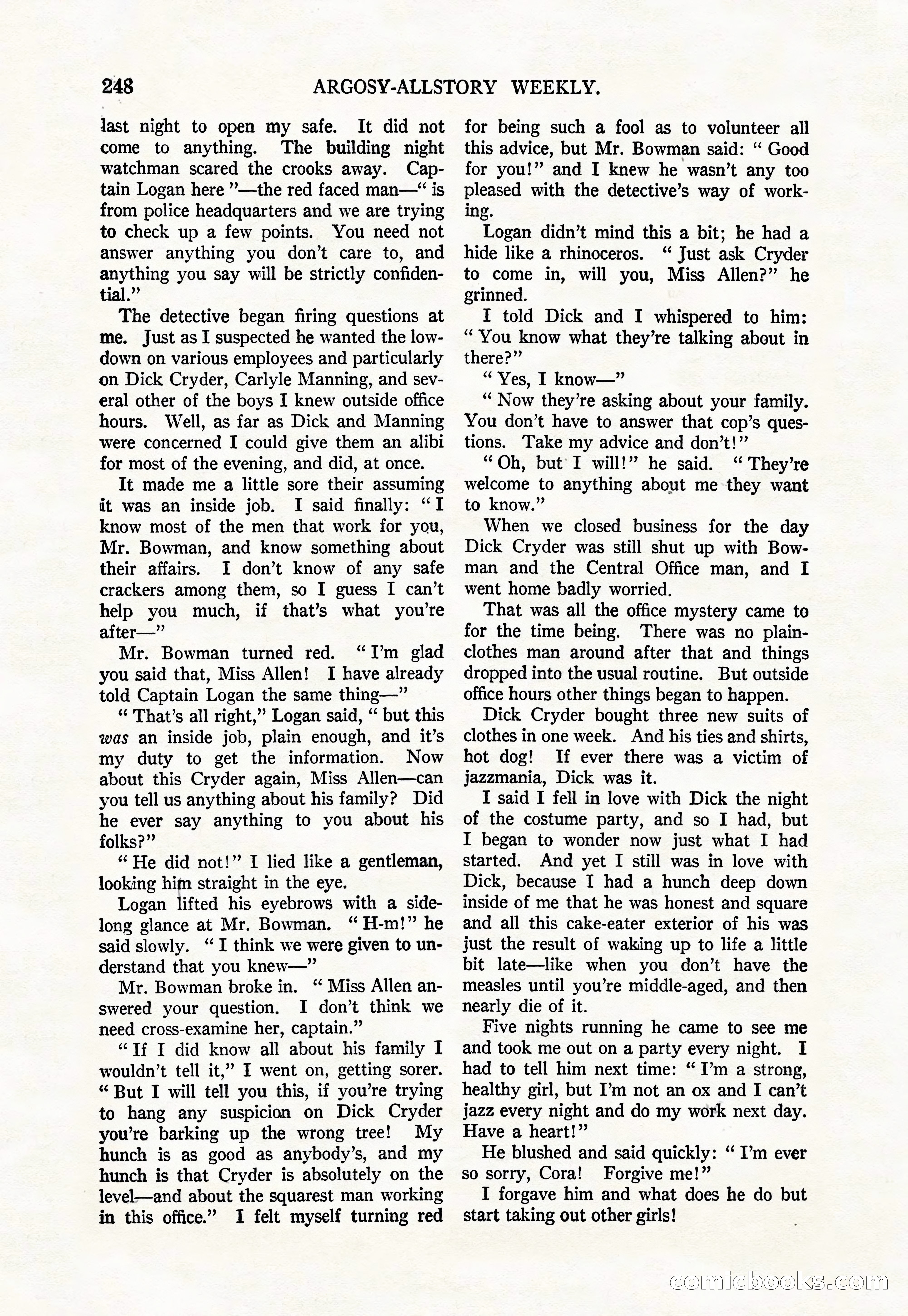 Argosy All-Story Weekly, August 9, 1924 — page 98 of 172