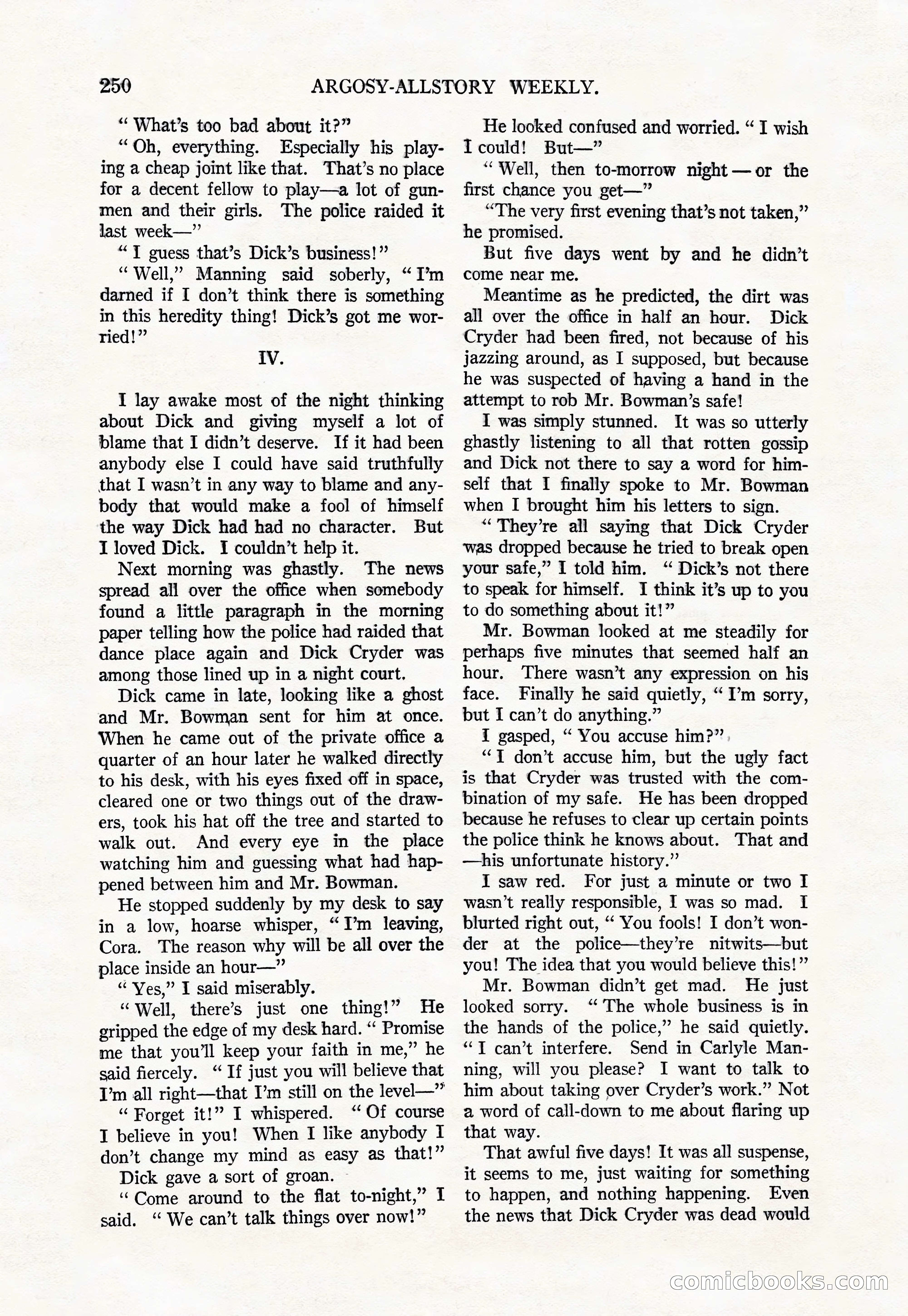 Argosy All-Story Weekly, August 9, 1924 — page 100 of 172