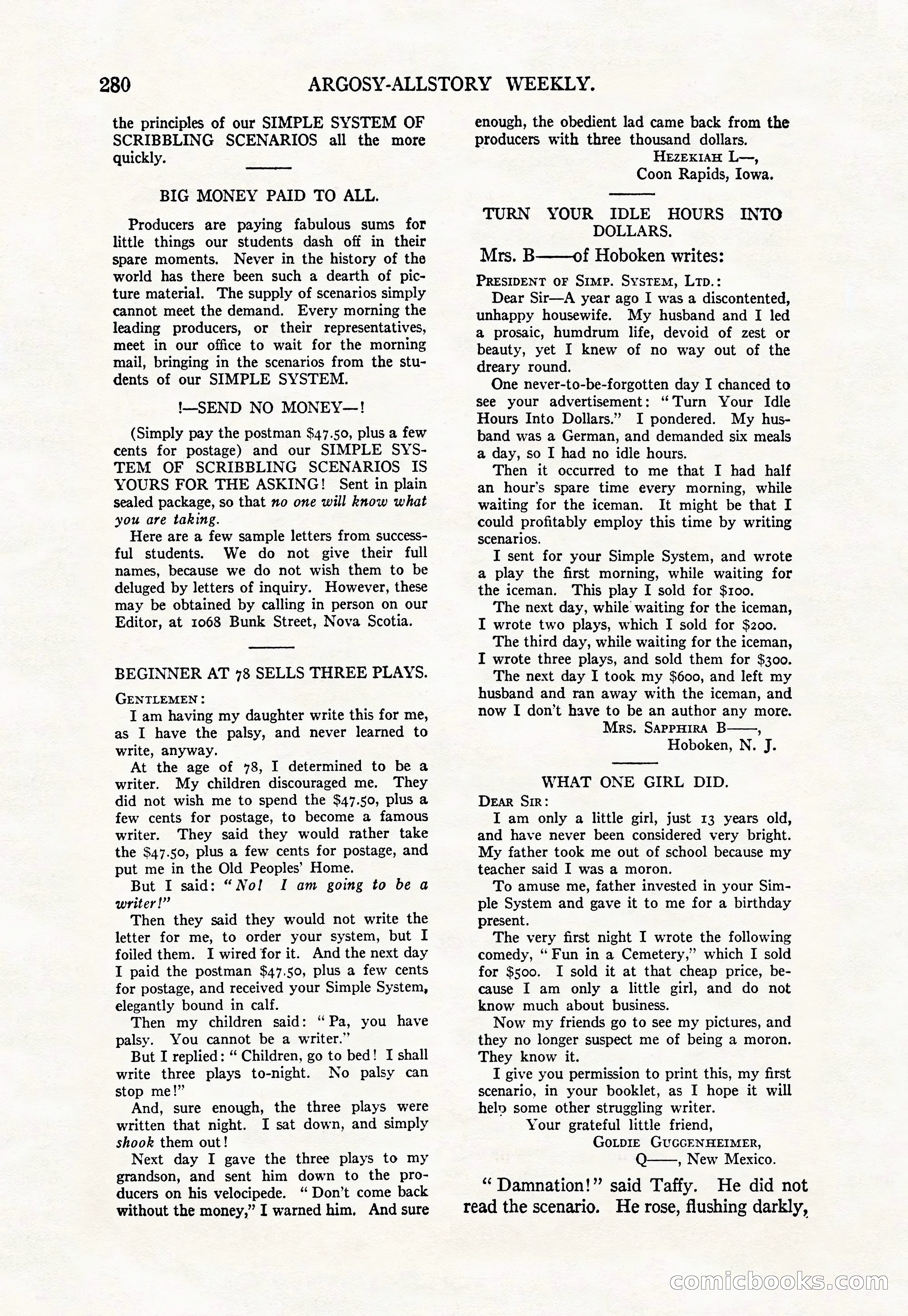 Argosy All-Story Weekly, August 9, 1924 — page 130 of 172