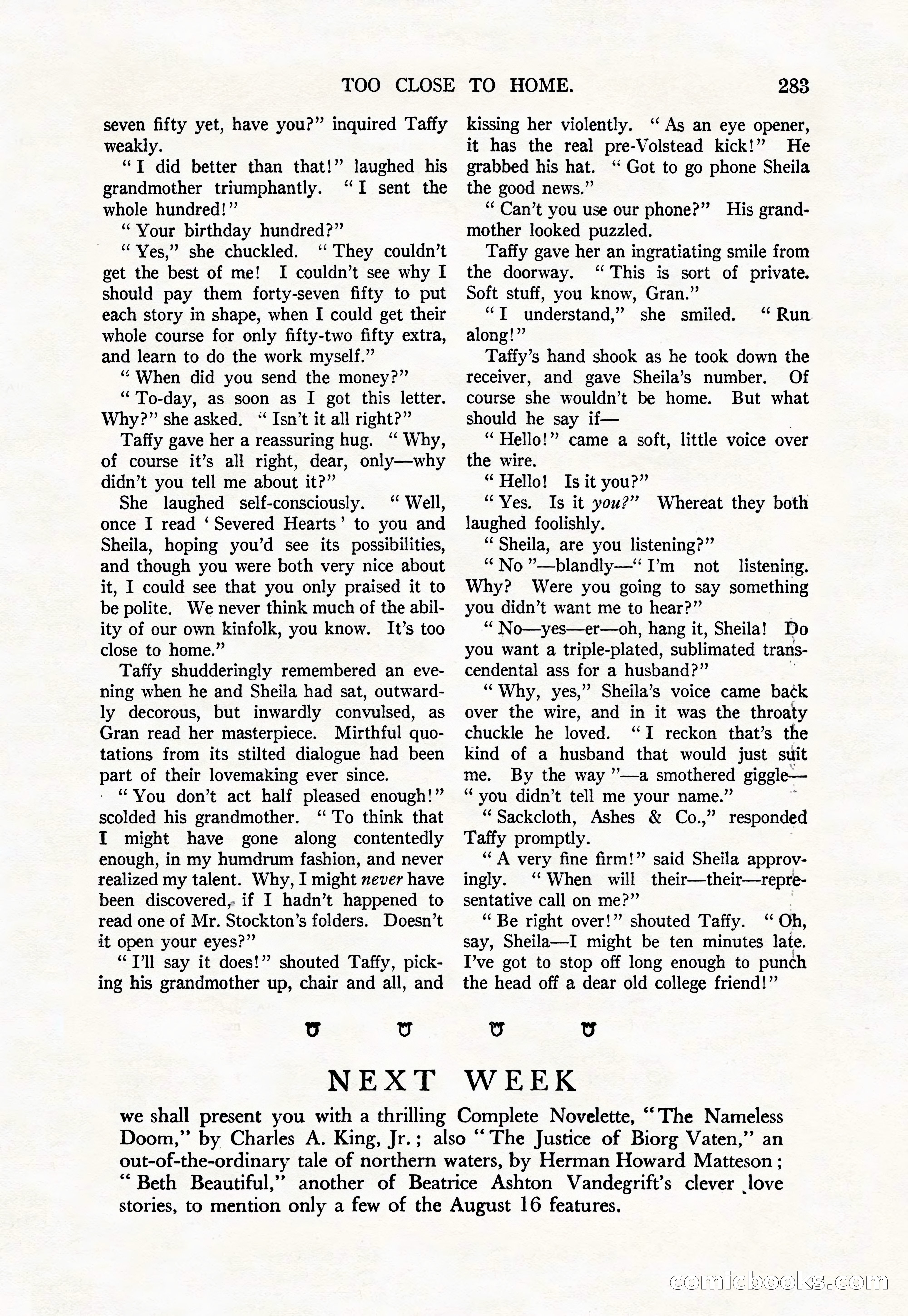 Argosy All-Story Weekly, August 9, 1924 — page 133 of 172