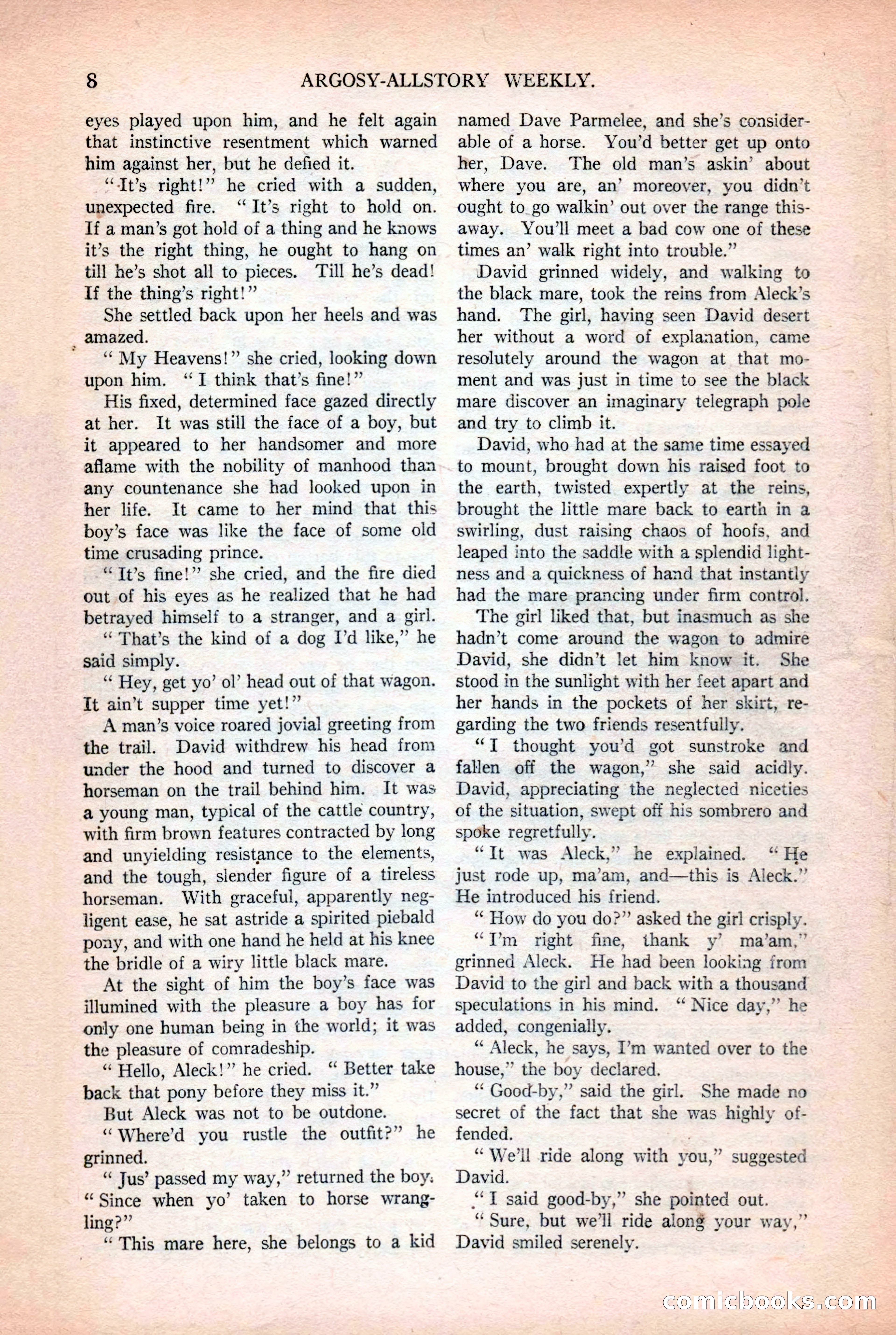 Argosy All-Story Weekly, October 25, 1924 — page 18 of 172