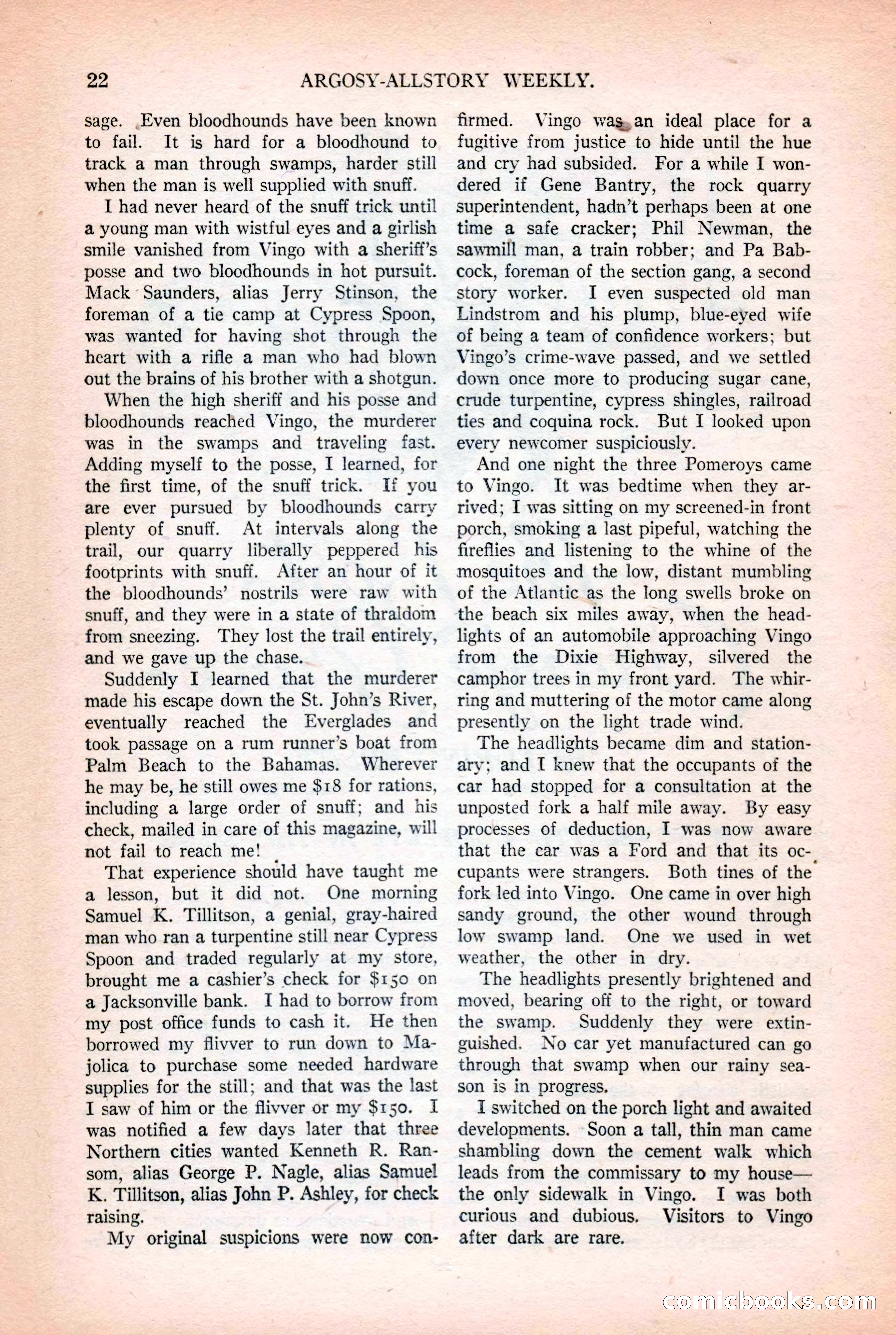 Argosy All-Story Weekly, October 25, 1924 — page 32 of 172