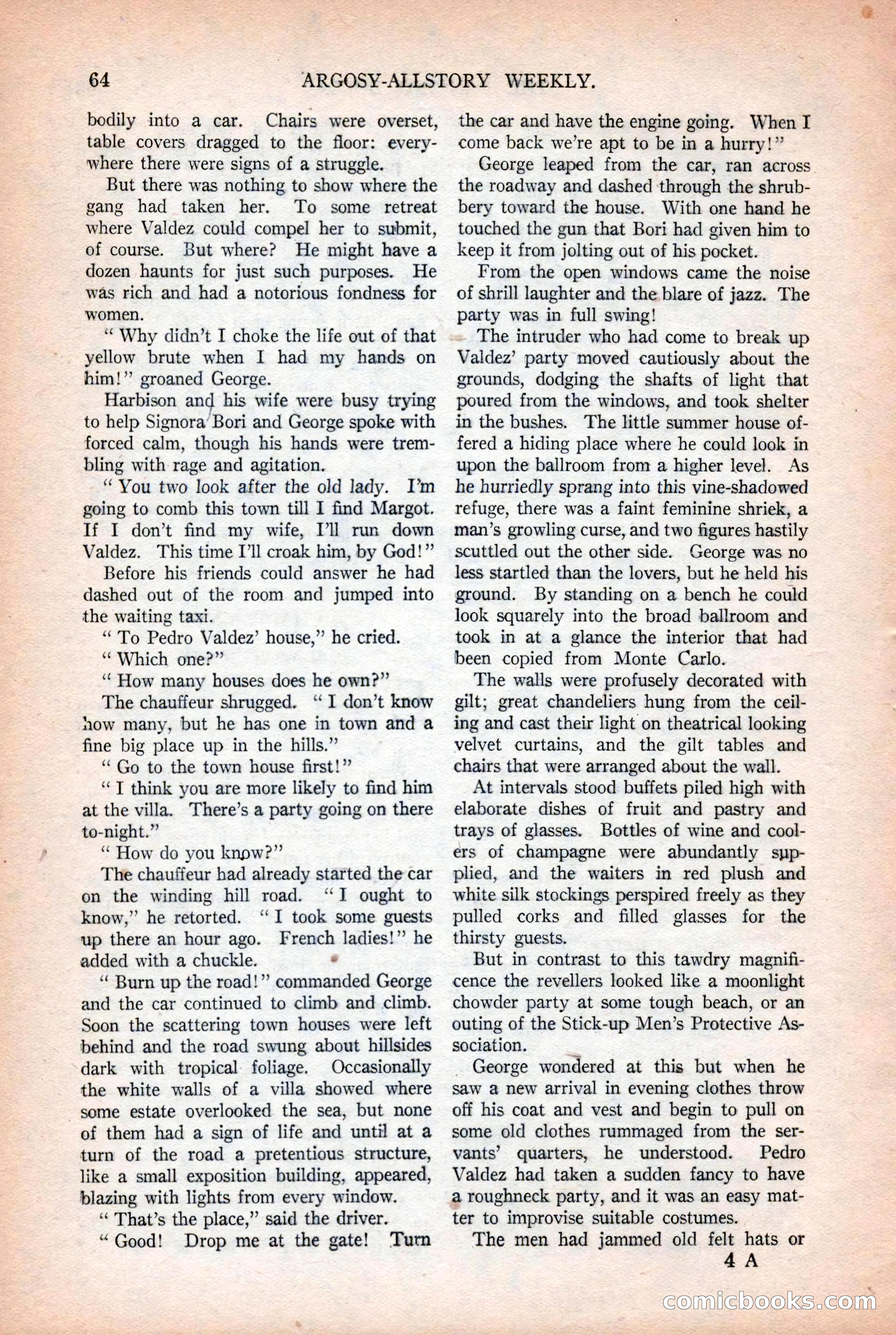 Argosy All-Story Weekly, October 25, 1924 — page 74 of 172