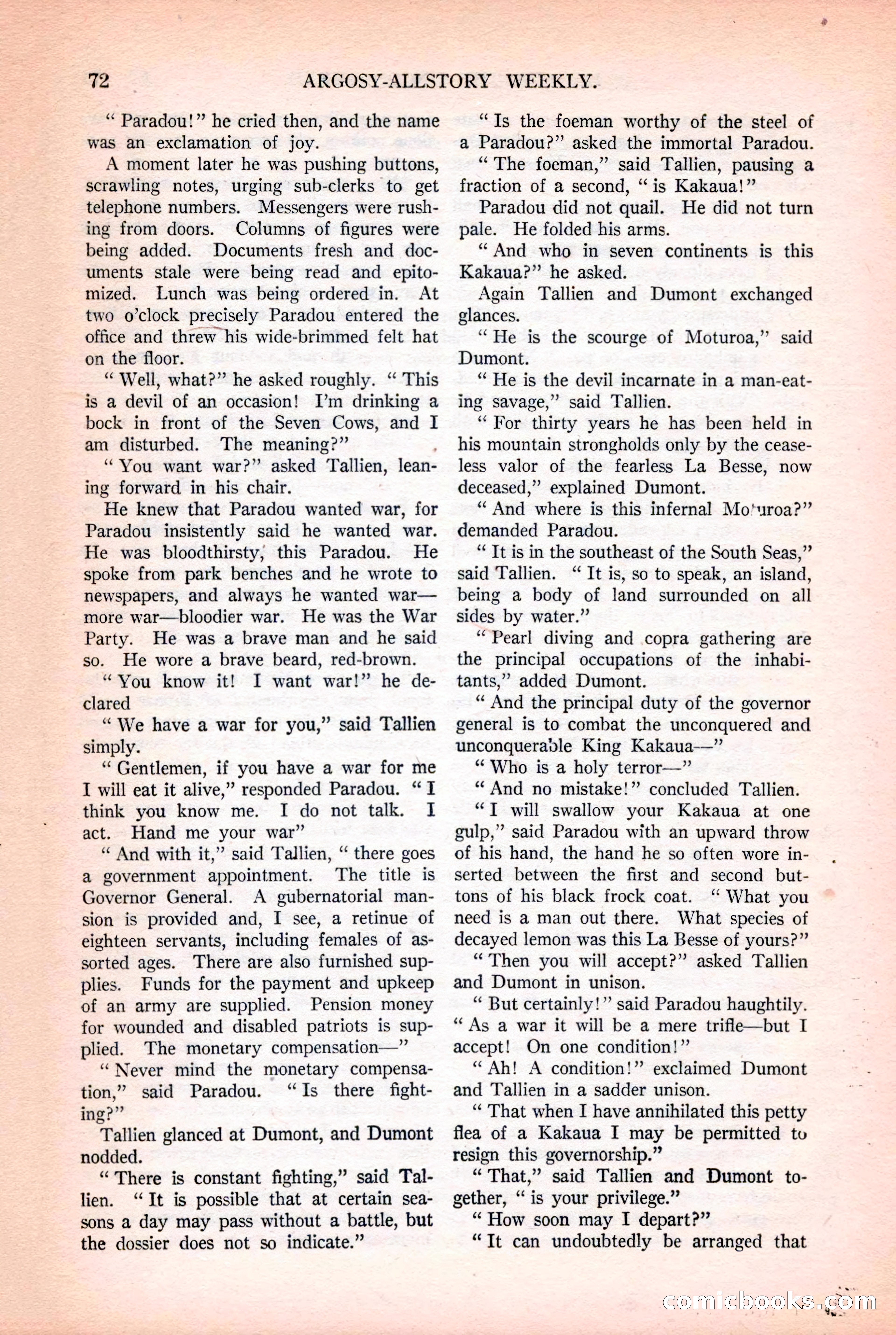 Argosy All-Story Weekly, October 25, 1924 — page 82 of 172