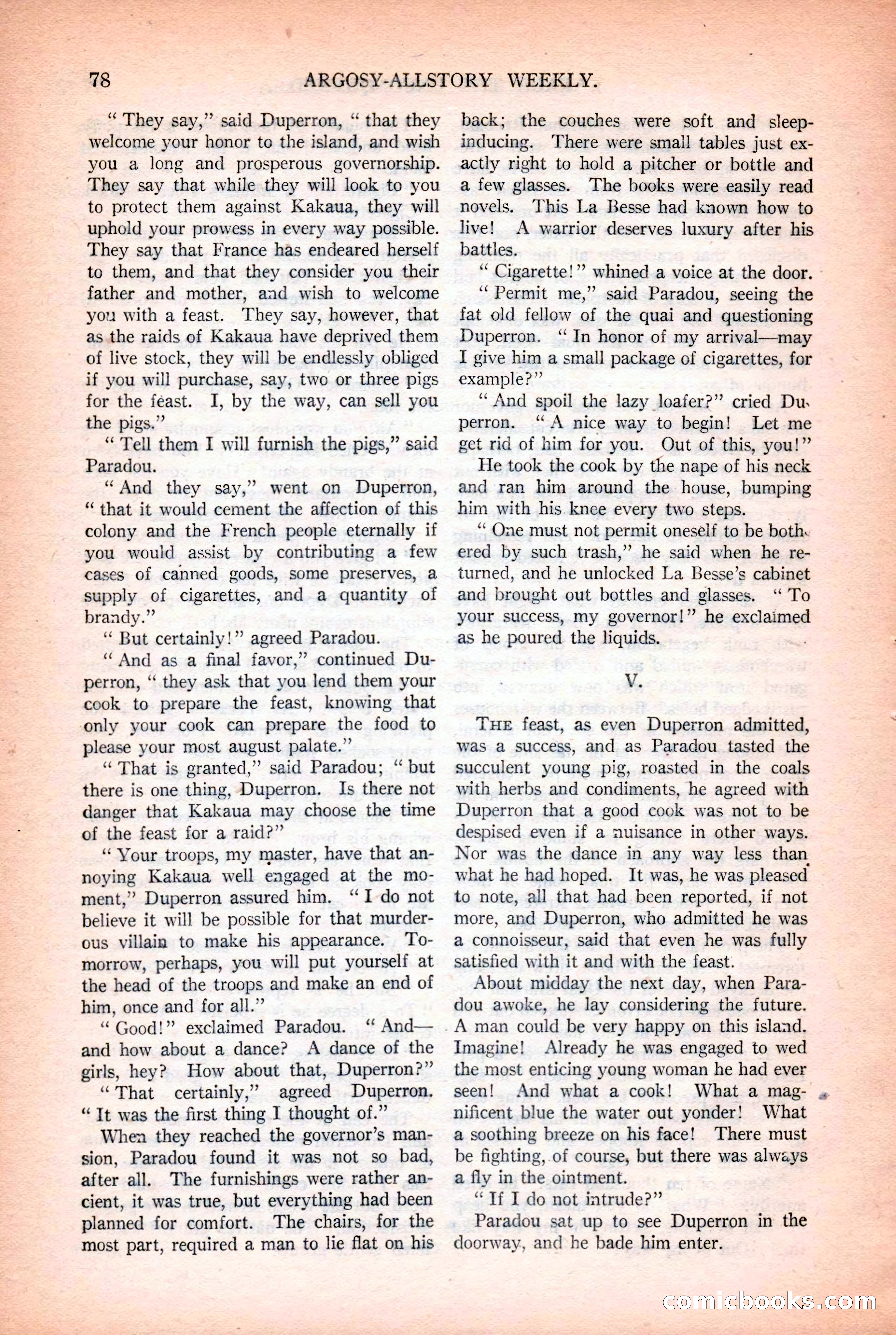 Argosy All-Story Weekly, October 25, 1924 — page 88 of 172