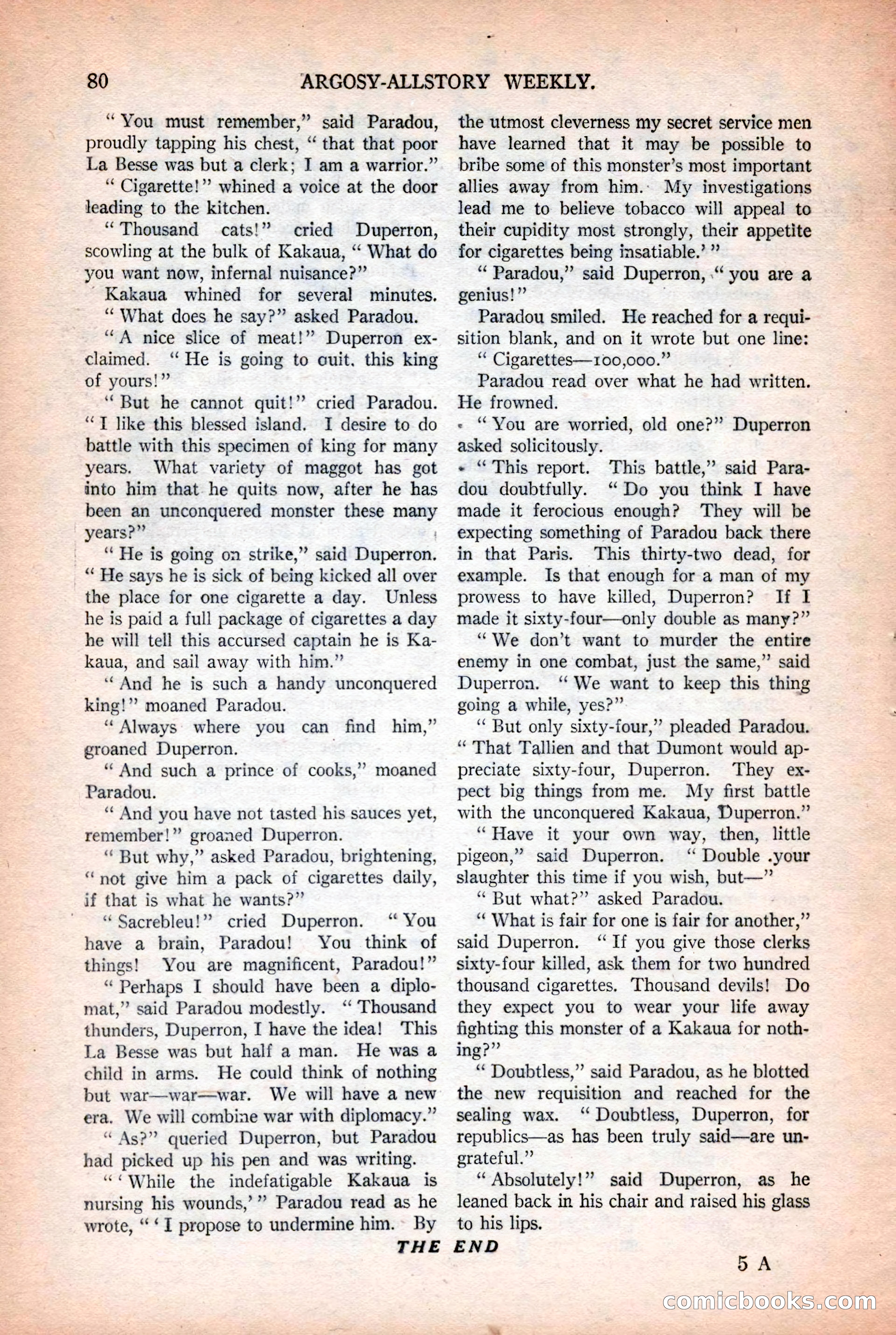 Argosy All-Story Weekly, October 25, 1924 — page 90 of 172