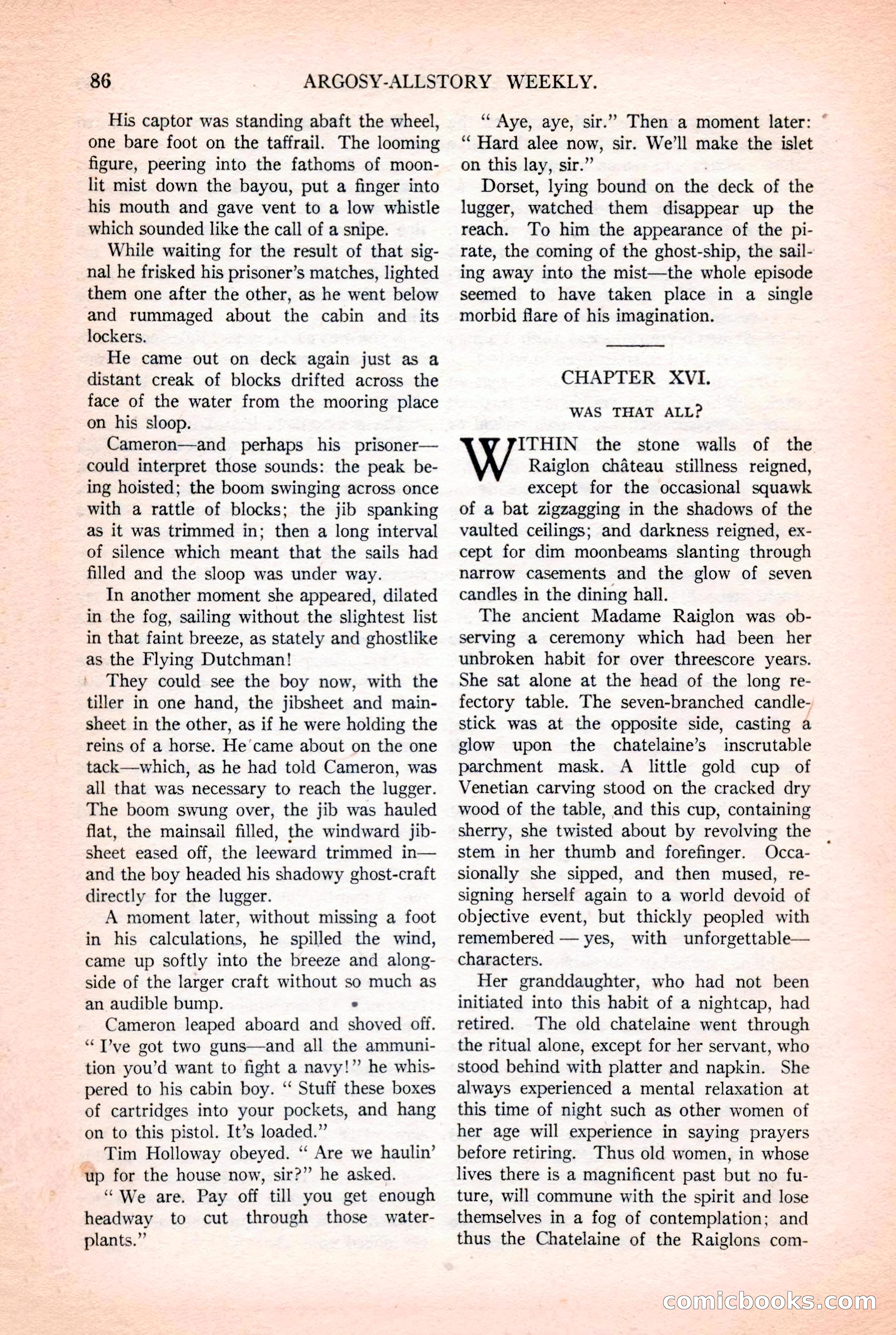 Argosy All-Story Weekly, October 25, 1924 — page 96 of 172
