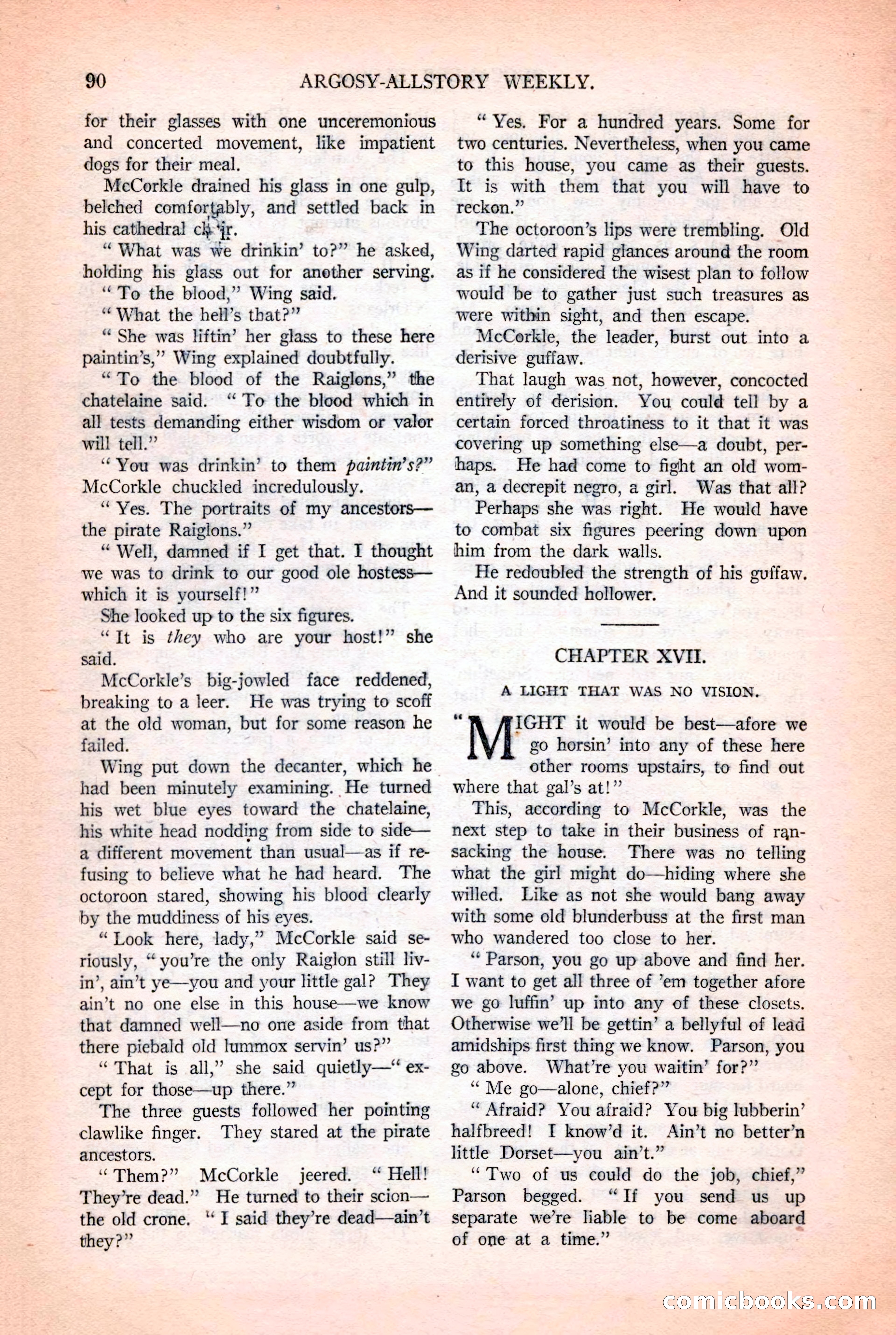 Argosy All-Story Weekly, October 25, 1924 — page 100 of 172