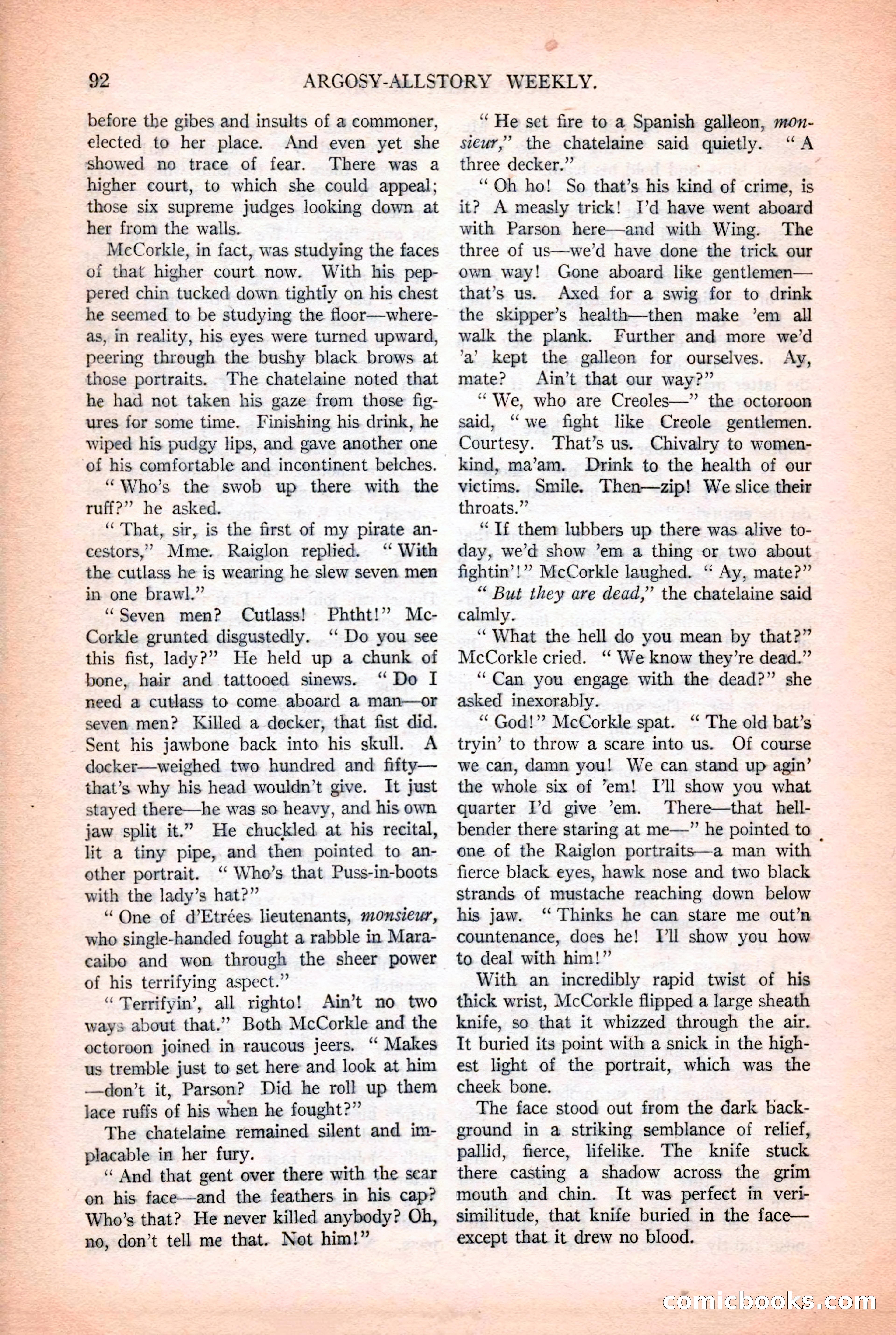 Argosy All-Story Weekly, October 25, 1924 — page 102 of 172
