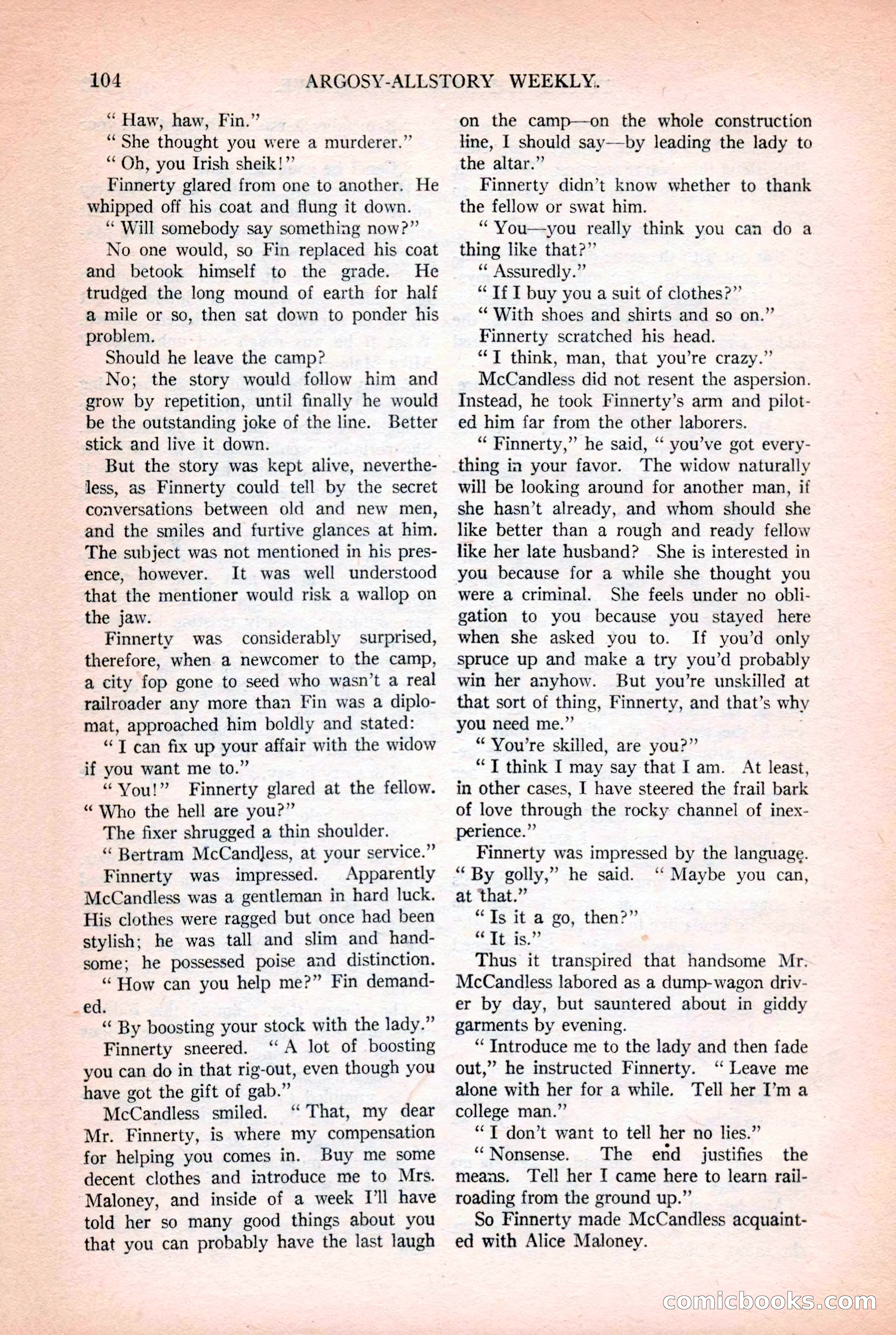 Argosy All-Story Weekly, October 25, 1924 — page 114 of 172