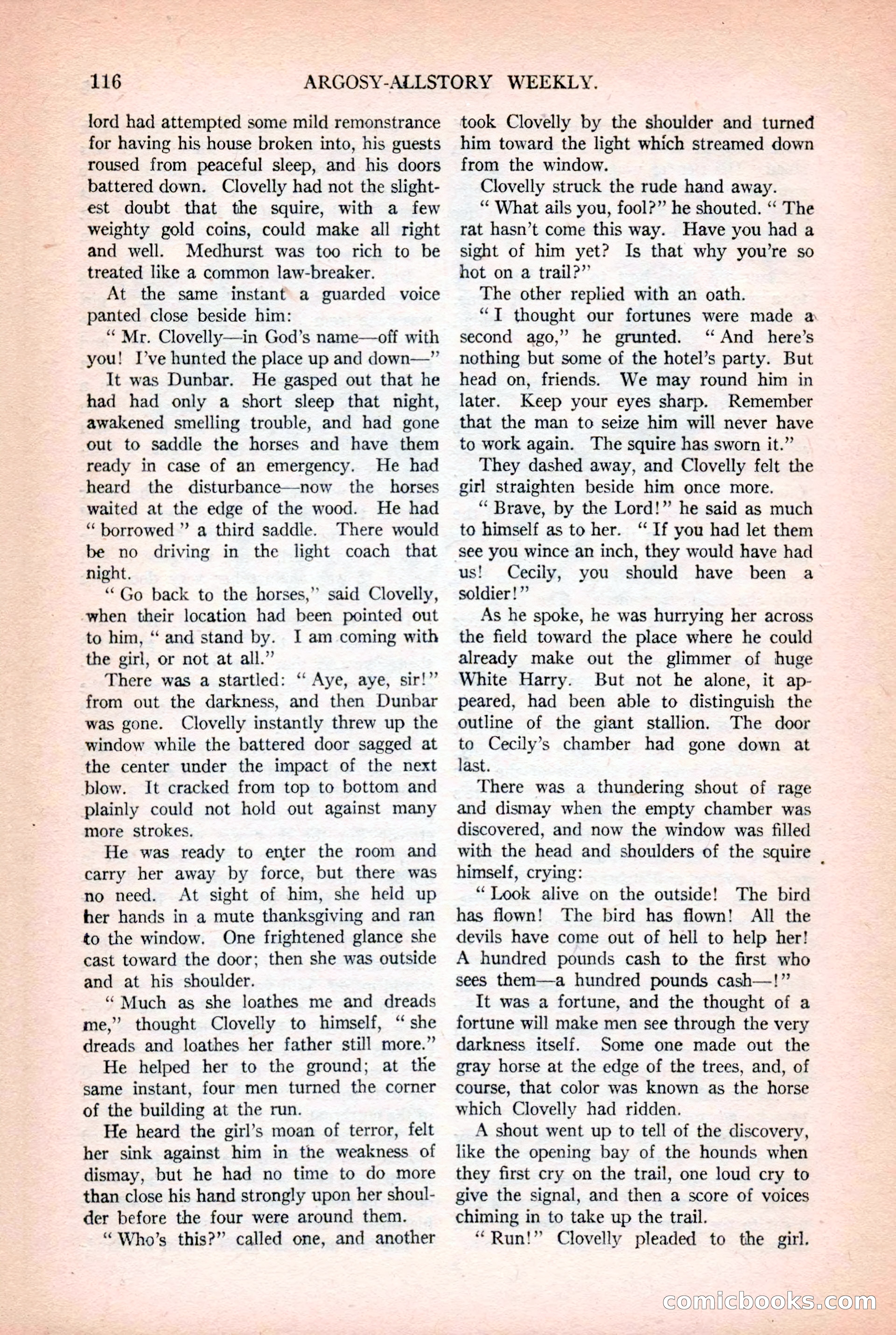 Argosy All-Story Weekly, October 25, 1924 — page 126 of 172