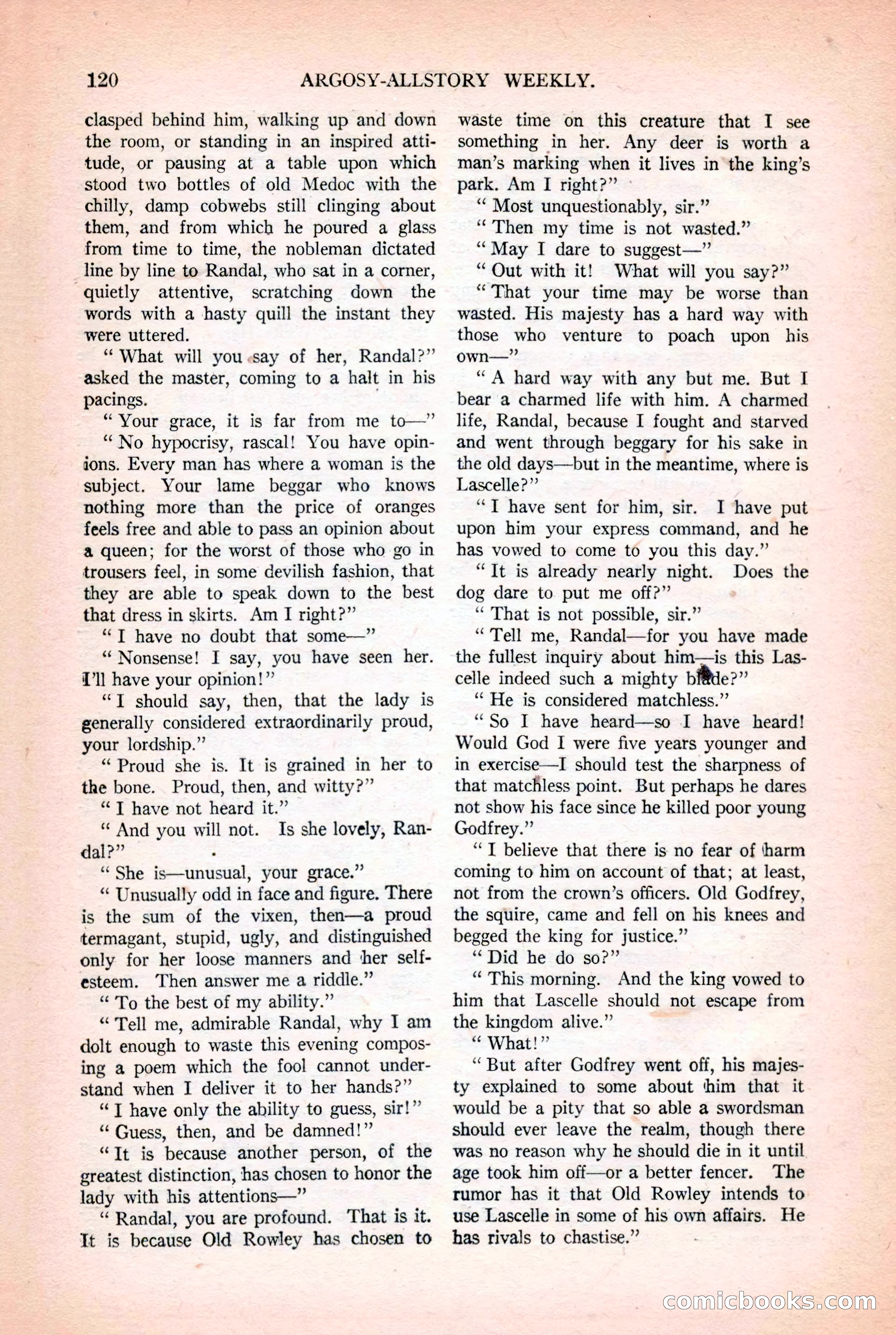 Argosy All-Story Weekly, October 25, 1924 — page 130 of 172