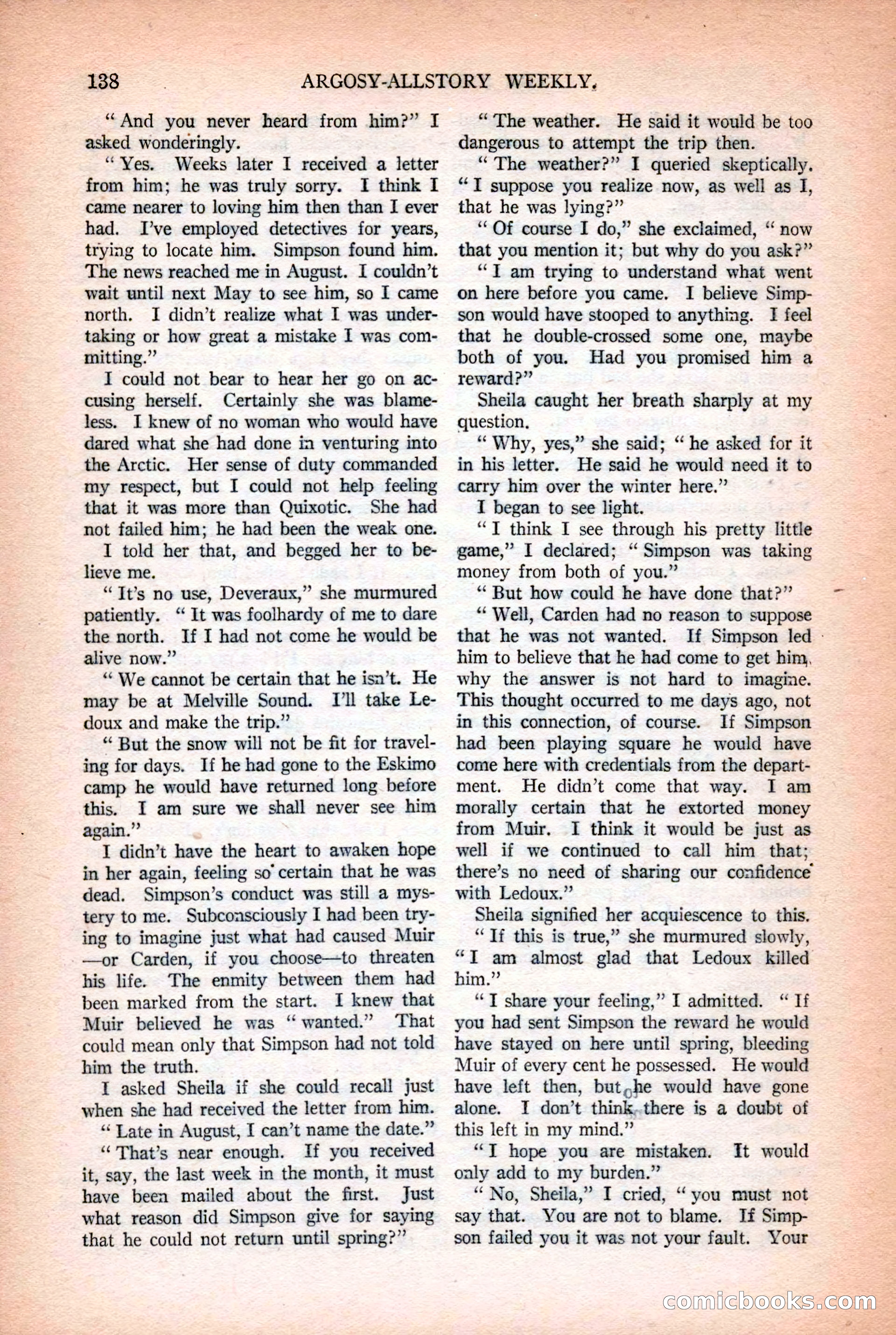 Argosy All-Story Weekly, October 25, 1924 — page 148 of 172