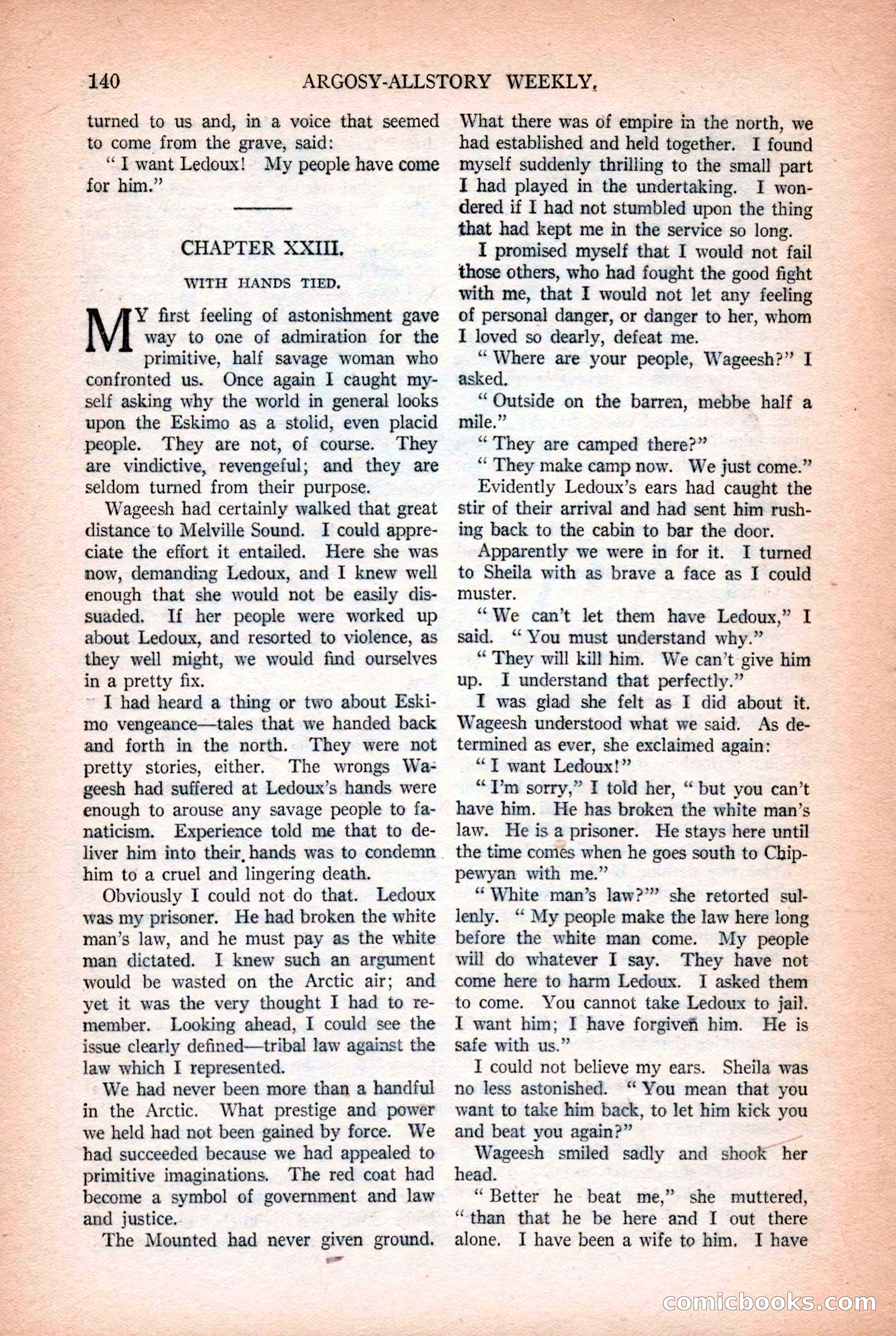 Argosy All-Story Weekly, October 25, 1924 — page 150 of 172