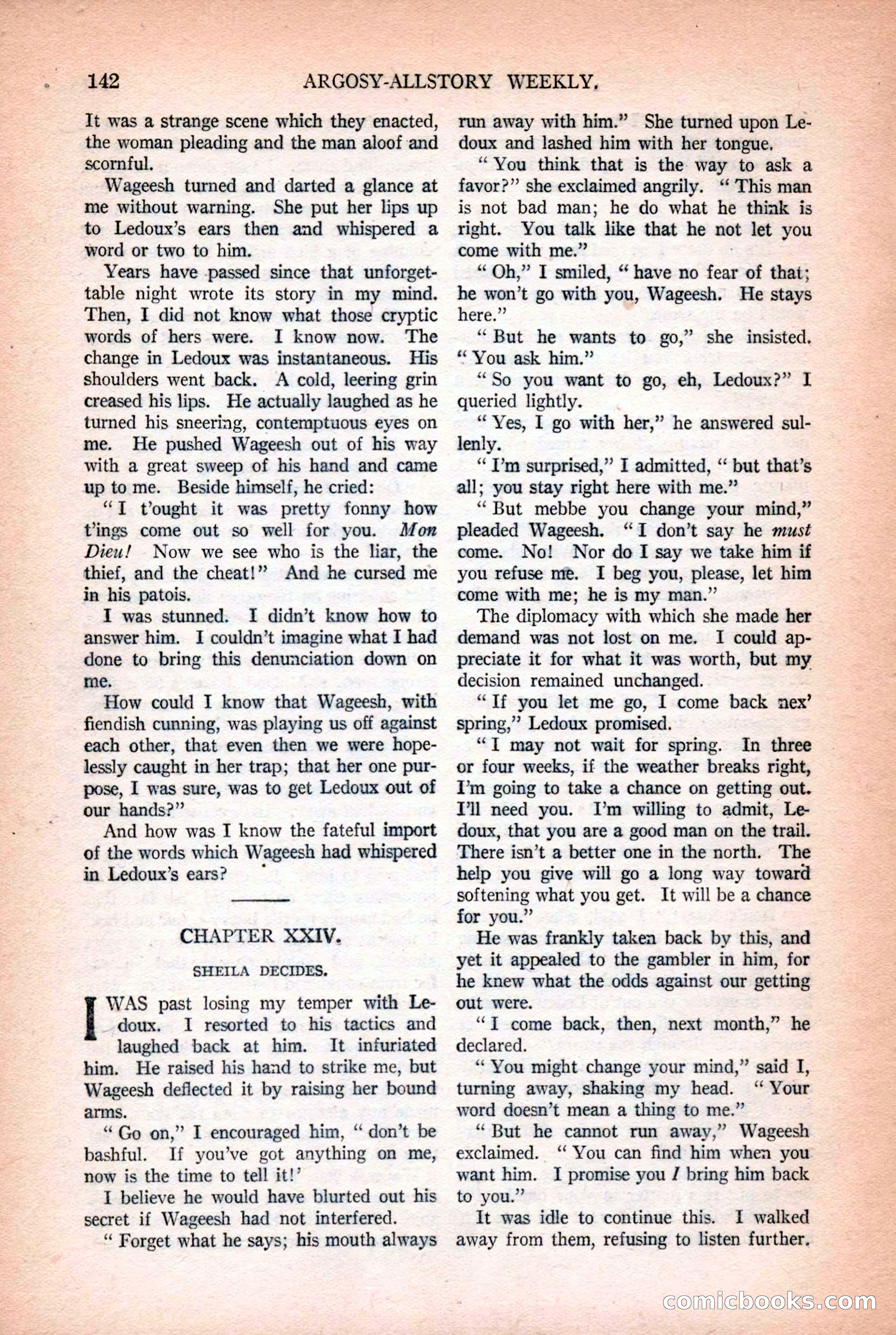 Argosy All-Story Weekly, October 25, 1924 — page 152 of 172